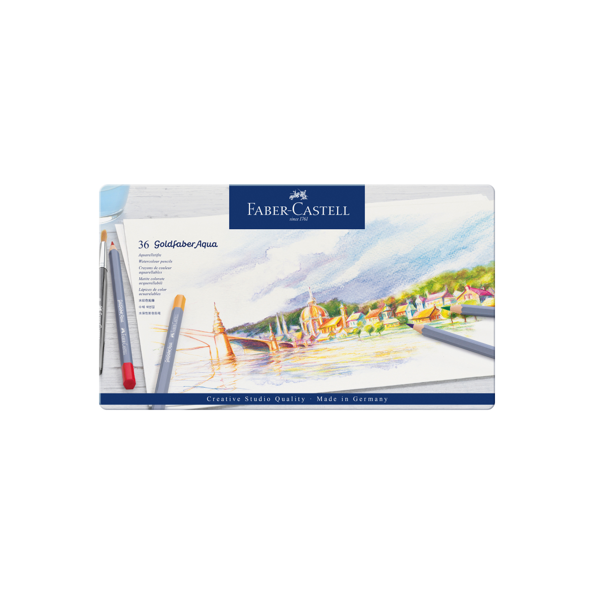 Faber-Castell Goldfaber Aqua Watercolour Pencils (Pack of 36 ...