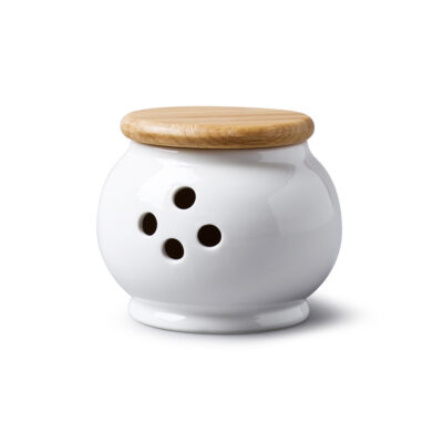WM Bartleet & Sons Porcelain Garlic Keeper - White