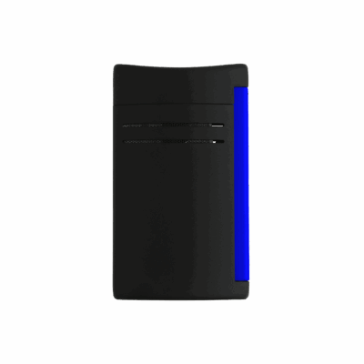 S.T.Dupont Maxijet Lighter - Matte Black & Neon Blue 