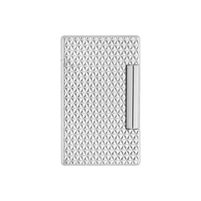 S.T. Dupont Diamond Point Initial Guilloche Lighter - Palladium
