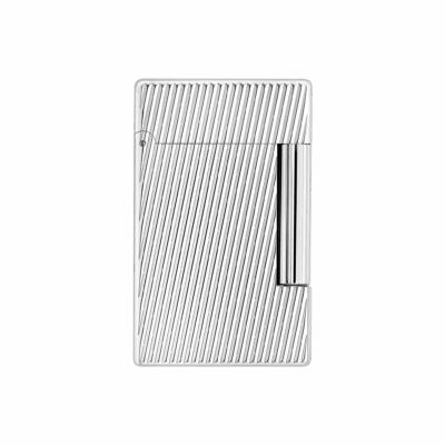 S.T. Dupont Diagonal Initial Guilloche Lighter - Palldium 