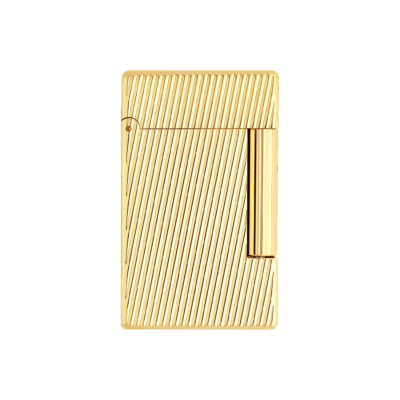 S.T. Dupont Diagonal Initial Guilloche Lighter - Gold 