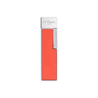 S.T. Dupont Twiggy Lighter - Coral & Chrome