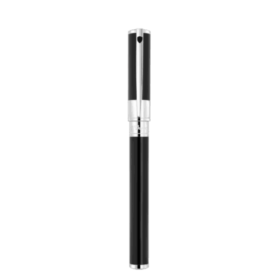 S.T.Dupont D Initial Fountain Pen - Black & Chrome