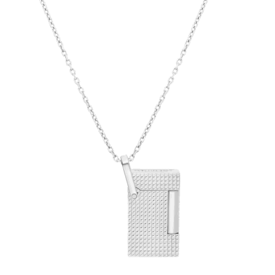 S.T. Dupont Diamond Lighter Necklace - Silver