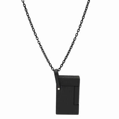 S.T. Dupont Diamond Lighter Necklace - Black