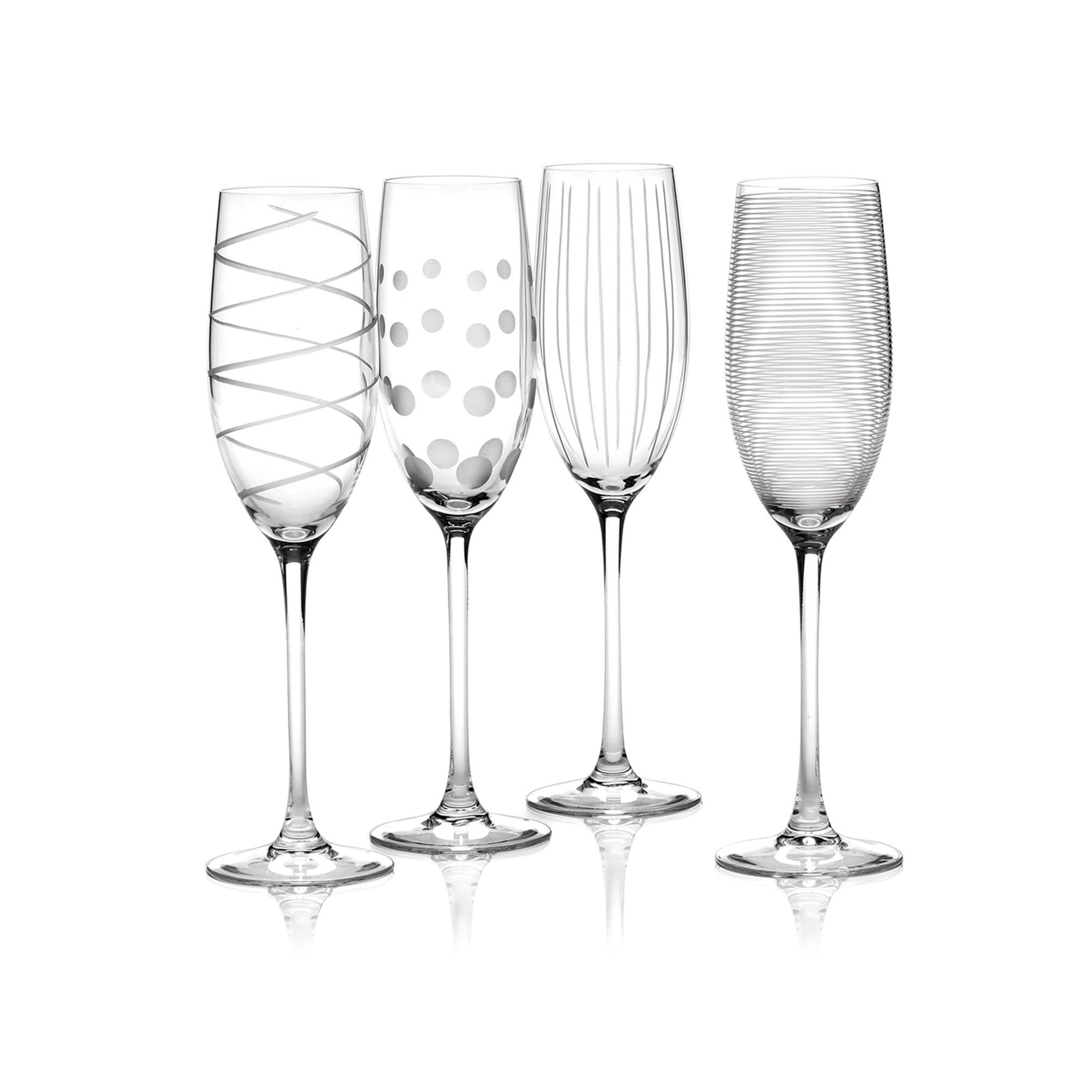 Mikasa 4 x 250ml Crystal Flute Glasses