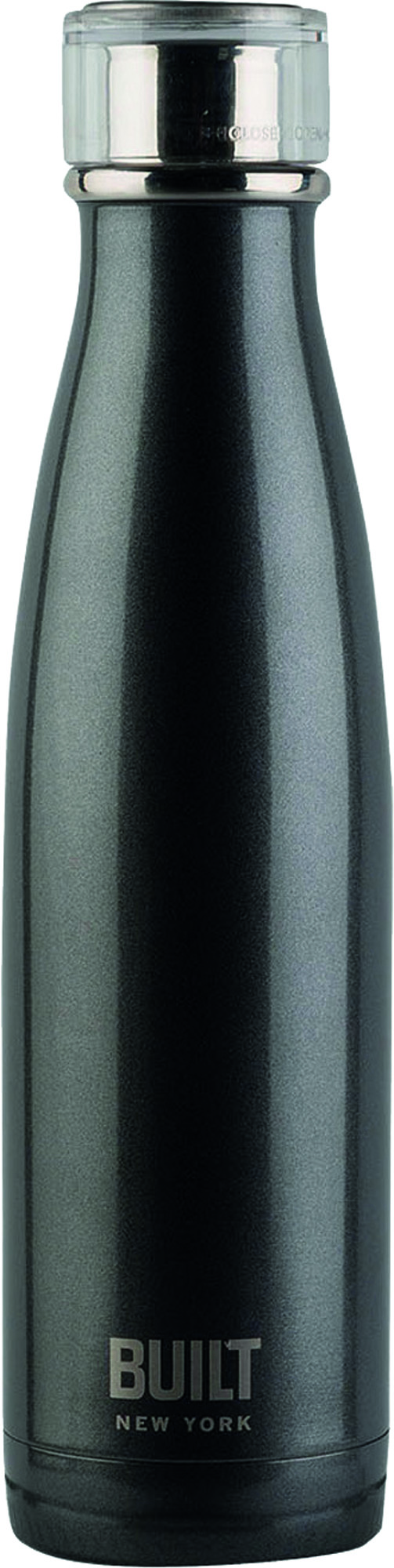 BUILT Perfect Seal 500ml Double Walled Stainless Steel Bottle - Charcoal