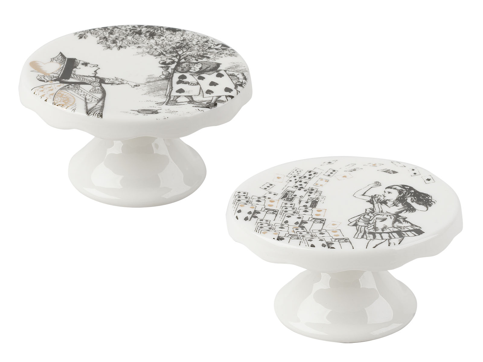 Victoria & Albert Alice In Wonderland Set of 2 10cm Cake Pedestals