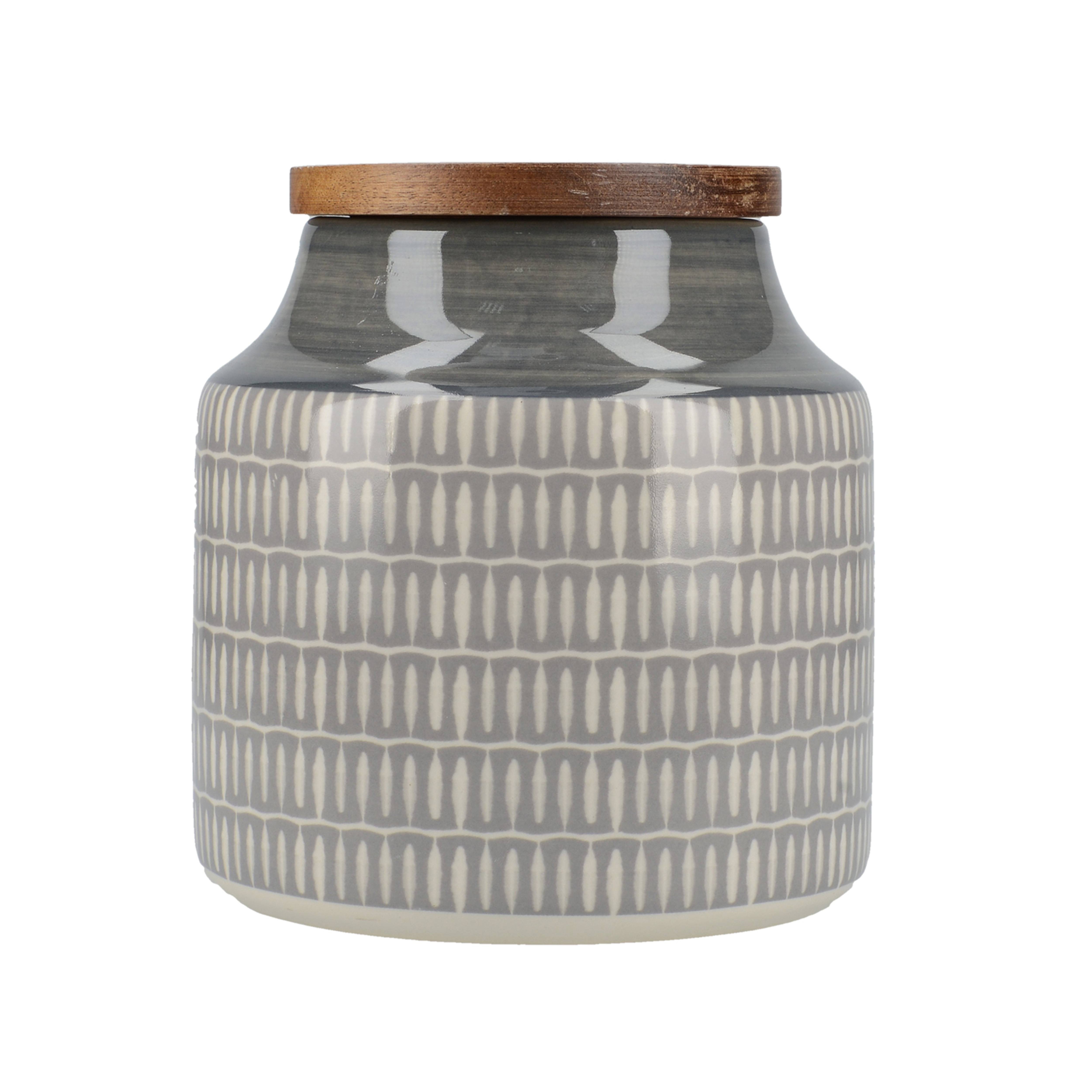 Mikasa Drift Ceramic 900ml Storage Canister - Grey