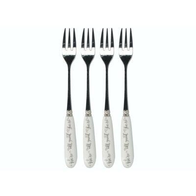 Victoria & Albert 4 x Alice In Wonderland Pastry Forks