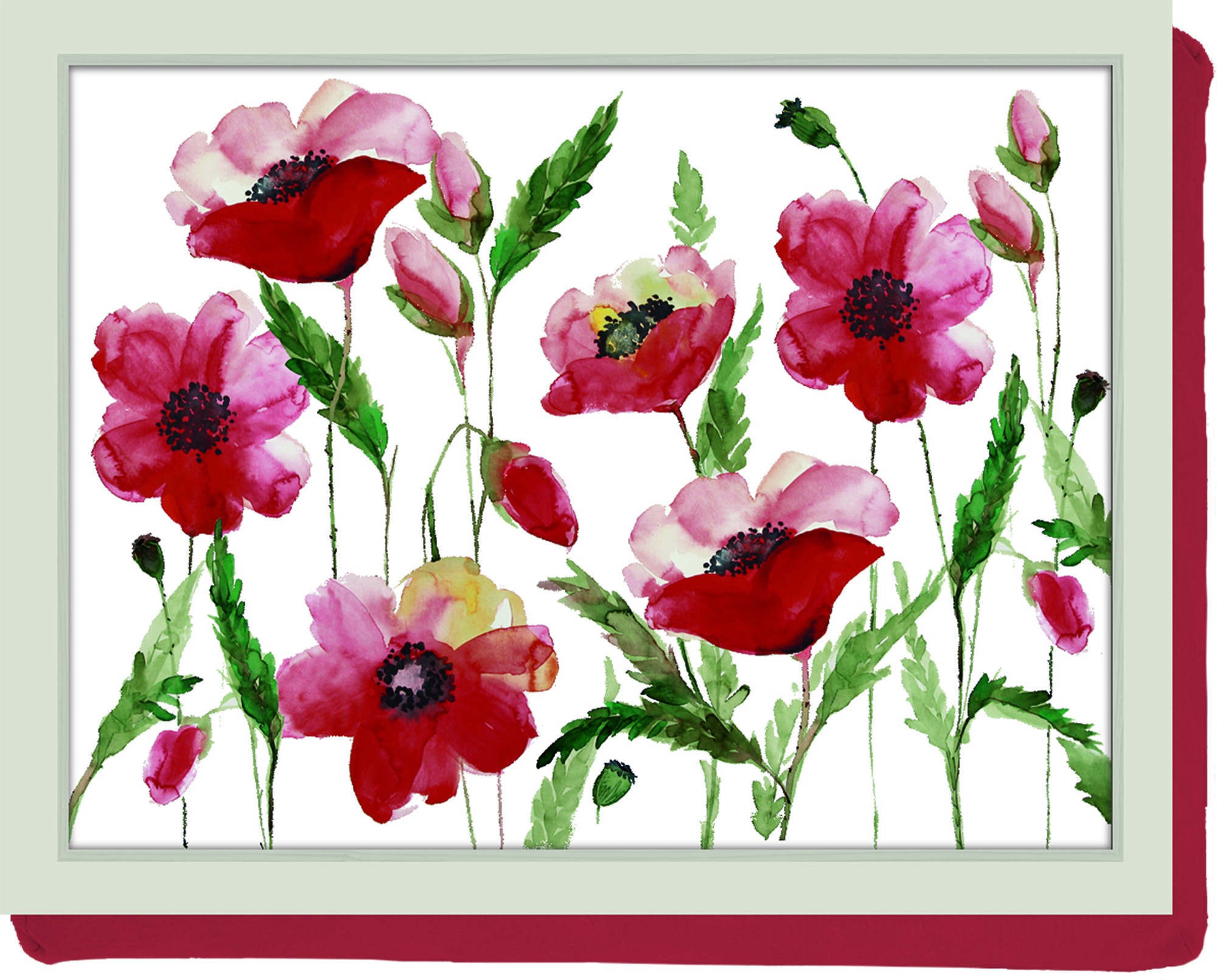 Creative Tops Lap Tray - Watercolour Poppies