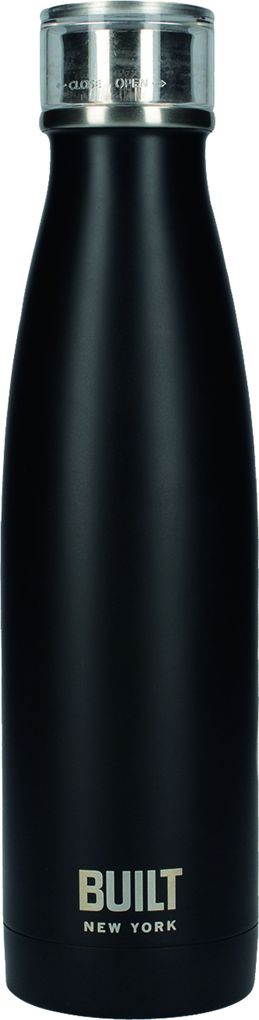 BUILT Perfect Seal 500ml Double Walled Stainless Steel Bottle - Black