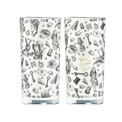 Victoria & Albert 2 x Alice in Wonderland 330ml Highball Glasses