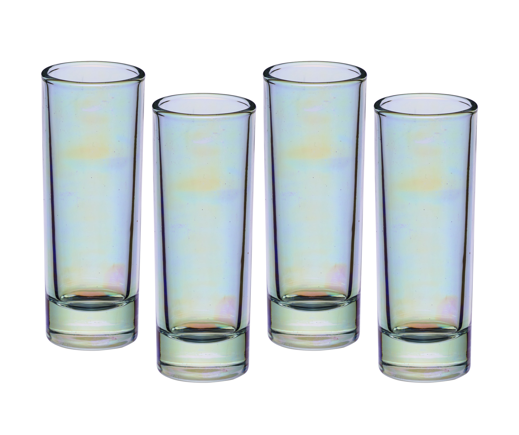 BarCraft 4 x 60ml Tall Shot Glasses - Iridescent