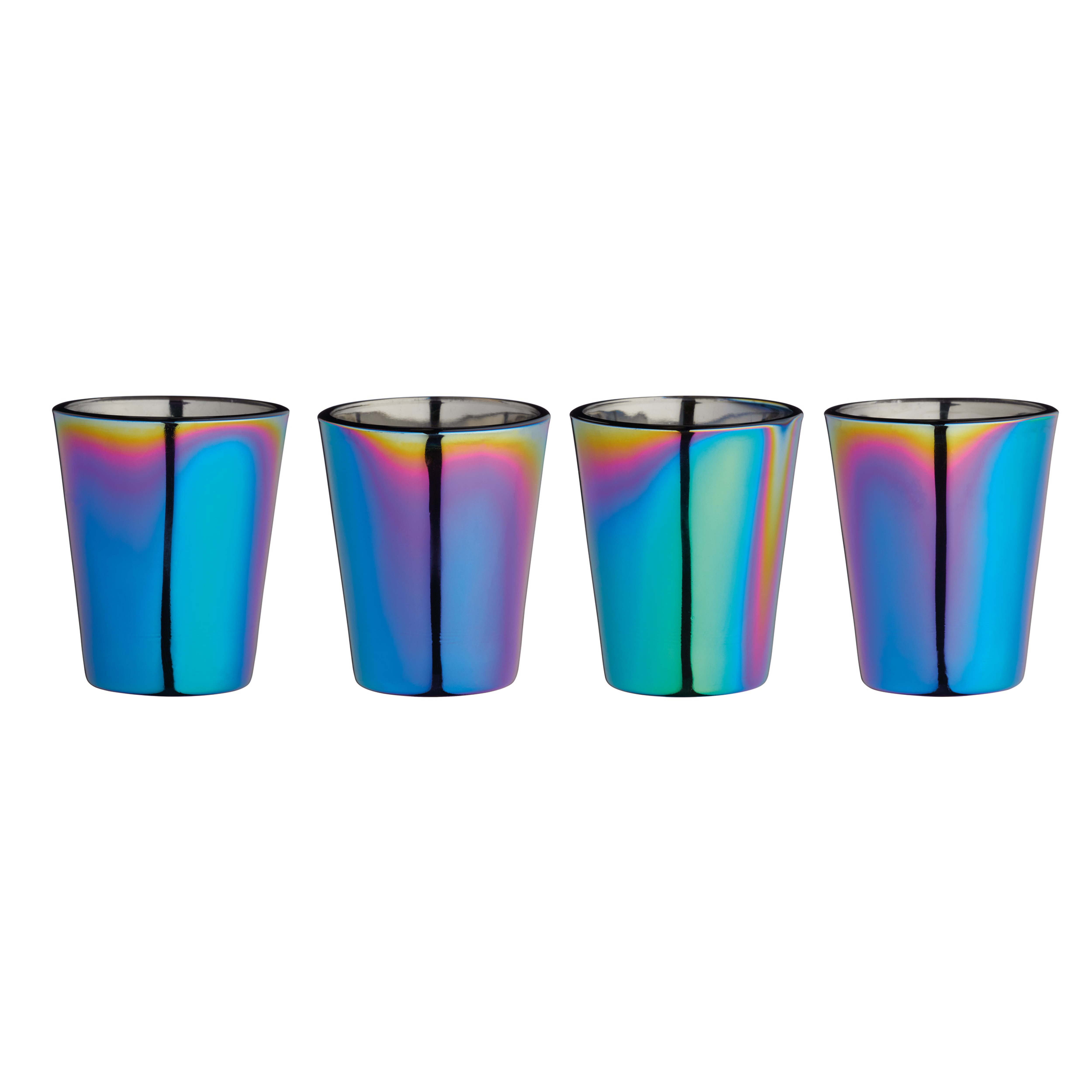 BarCraft 4 x 50ml Shot Glasses - Iridescent