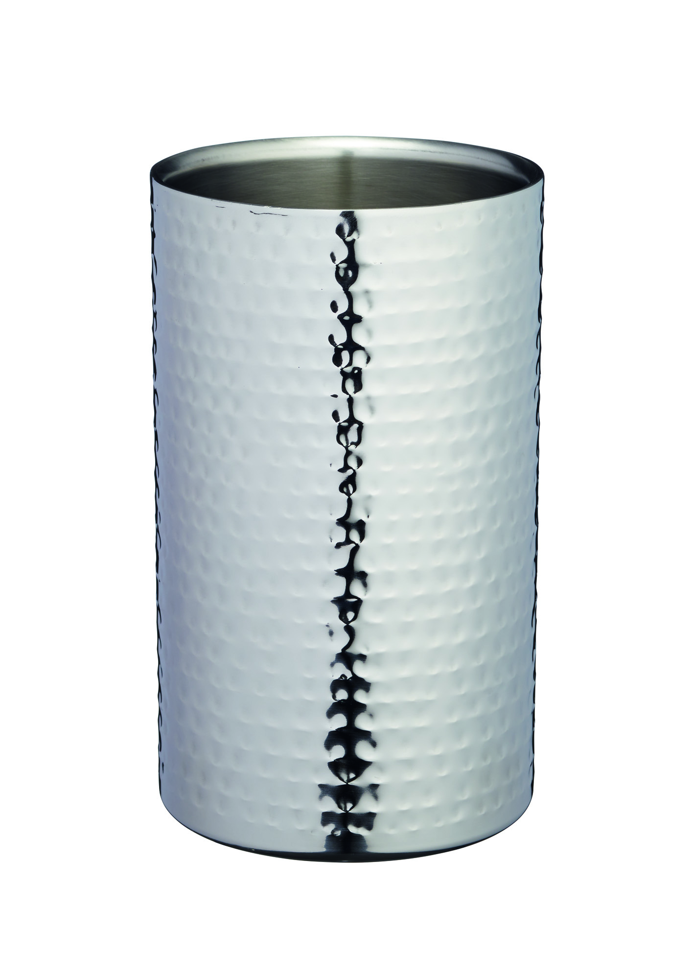 BarCraft Double Walled Hammered Stainless Steel Wine Cooler