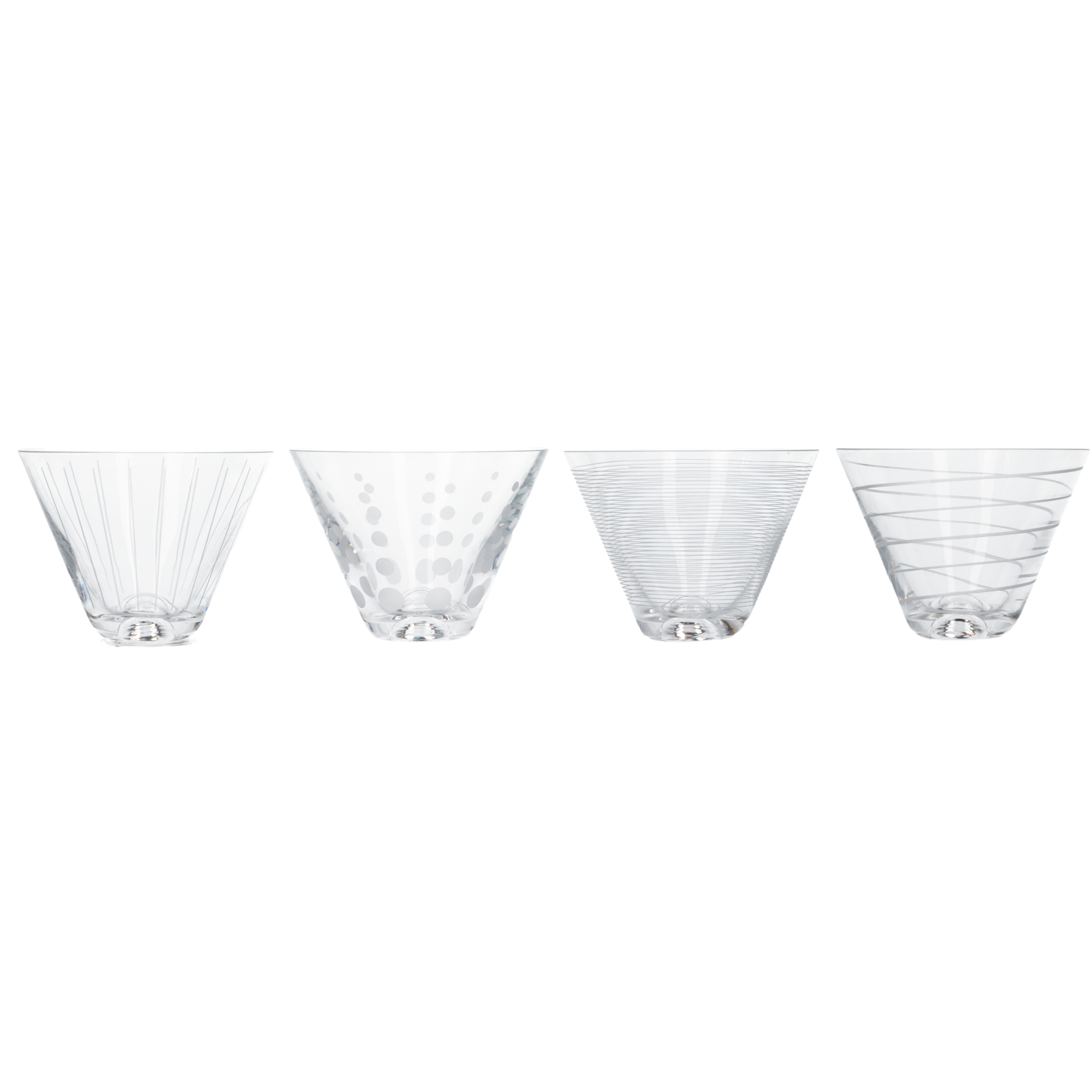 Mikasa 4 x 400ml Stemless Martini Glasses