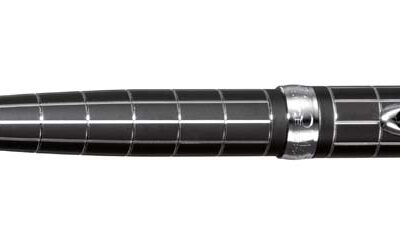 Diplomat Excellence A+ Ballpoint Pen - Guilloche Lapis Black & Chrome Rhomb