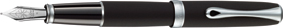 Diplomat Excellence A2 Fountain Pen Lapis Matte Black & Chrome - Extra Fine