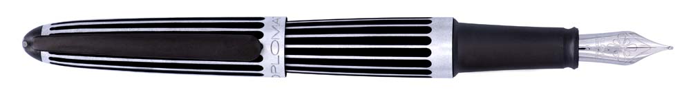 Diplomat Aero Fountain Pen Black Stripes - Extra Fine