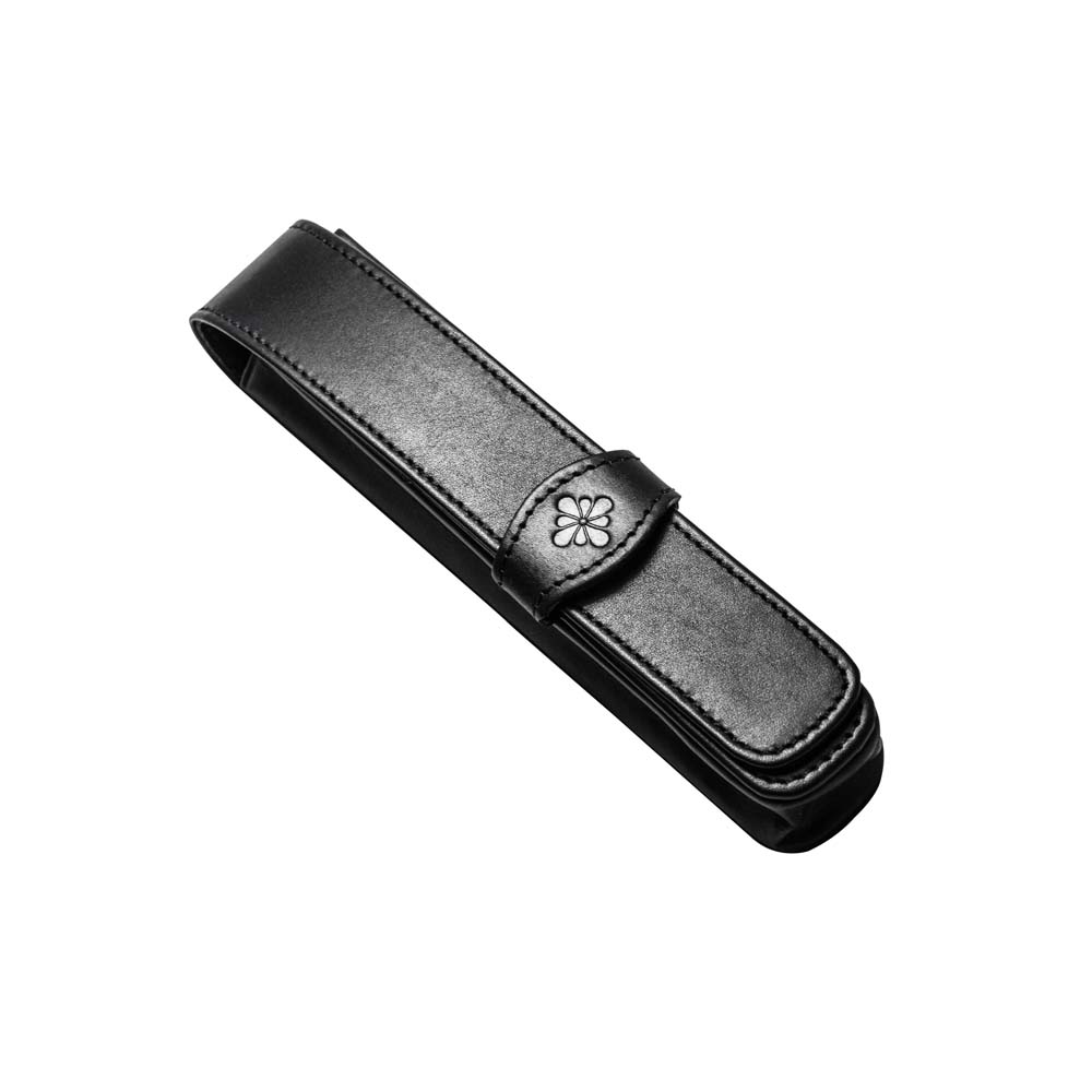 Diplomat Single Leather Pen Case - Black
