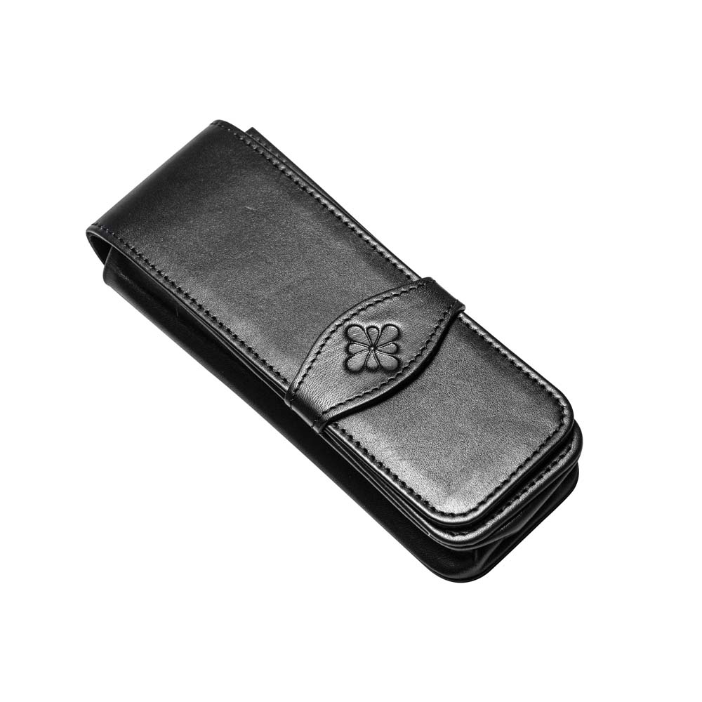Diplomat Triple Leather Pen Case - Black