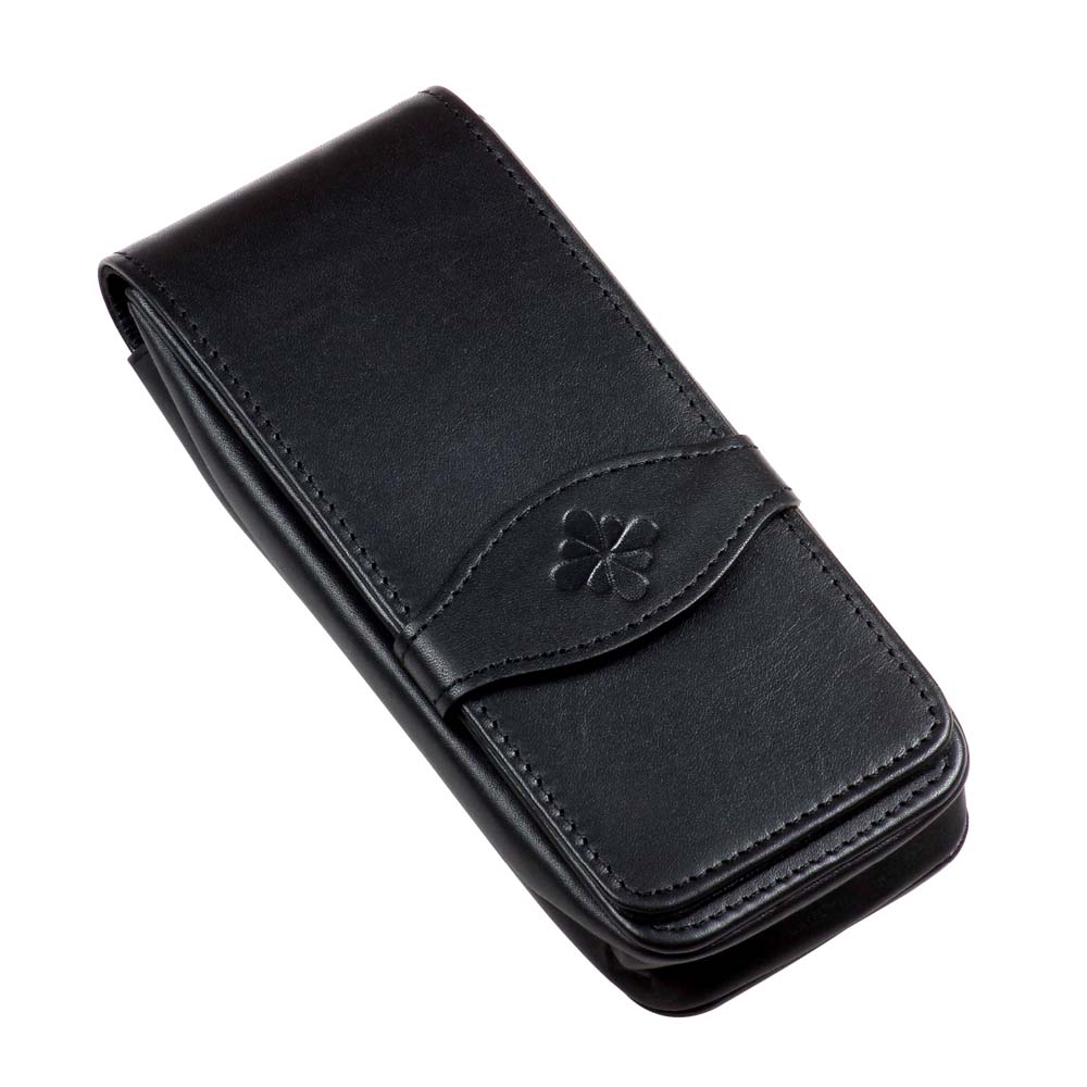 Diplomat Quad Leather Pen Case - Black