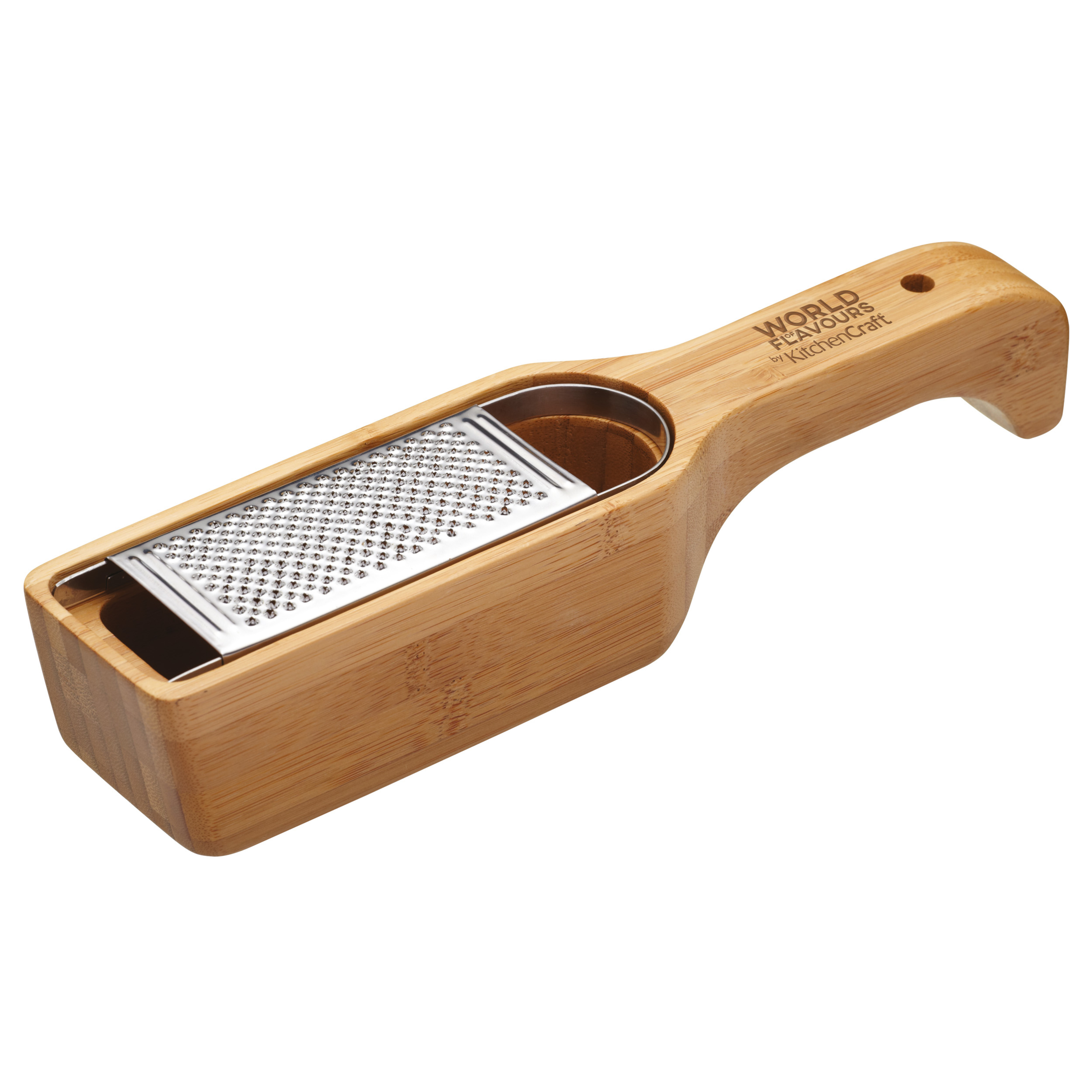 KitchenCraft World of Flavours Italian Bamboo Parmesan Grater