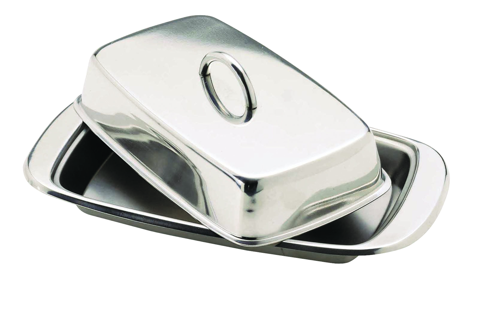 KitchenCraft Stainless Steel Butter Dish with Lid