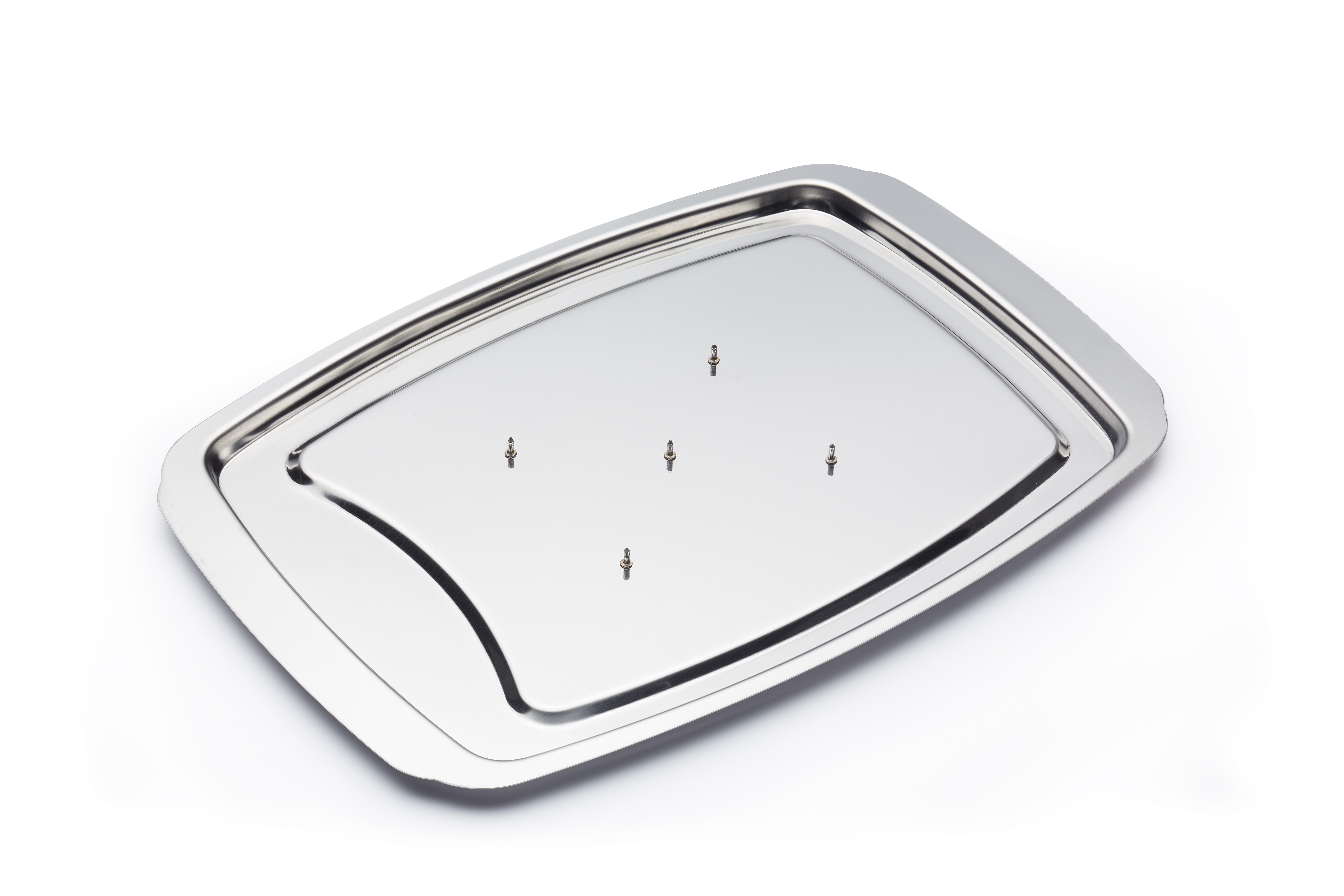 Masterclass Stainless Steel Spiked Carving Dish - 38 x 26cm