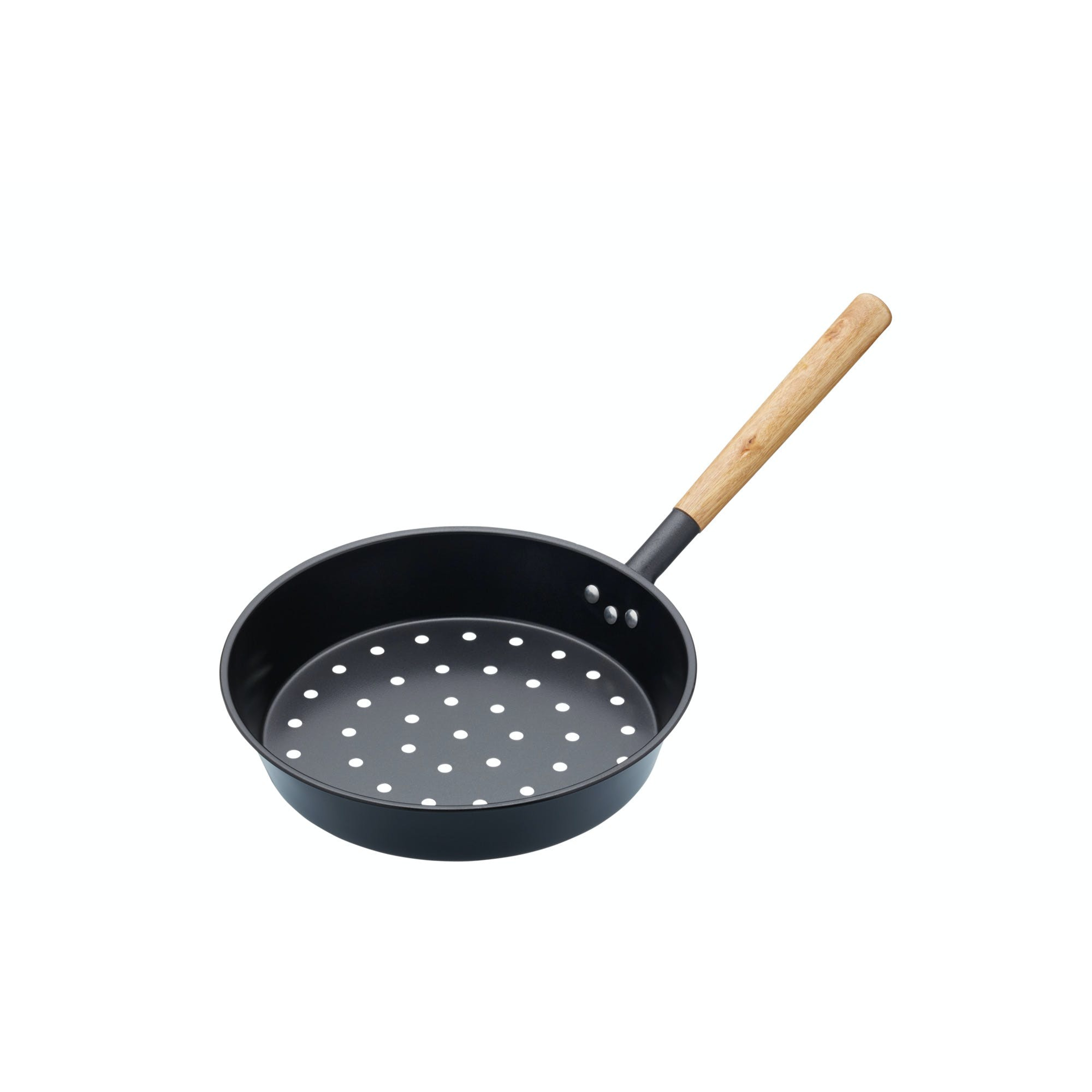 KitchenCraft Carbon Steel Chestnut Pan - 27 x 16cm
