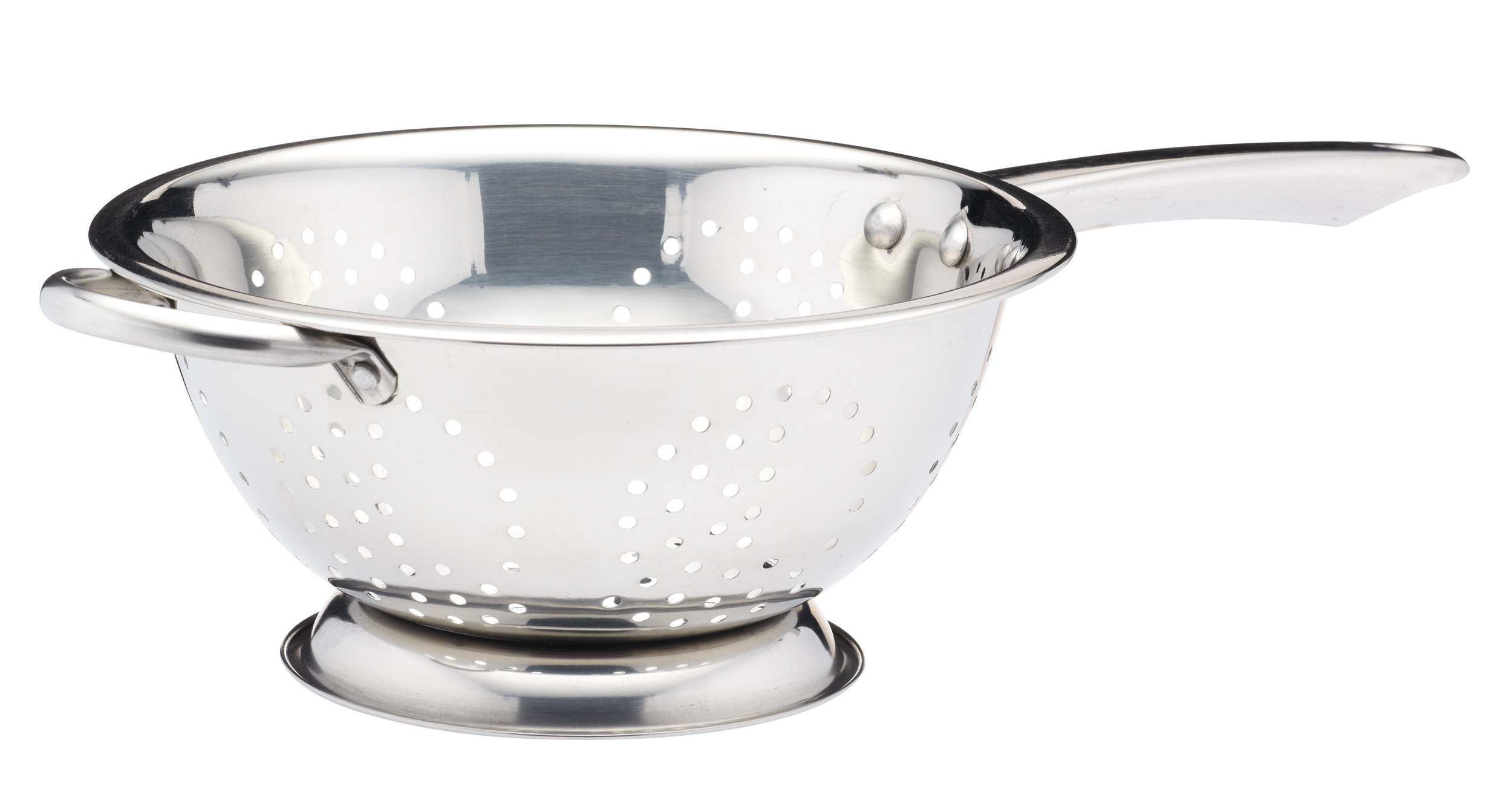 KitchenCraft Stainless Steel 24cm Colander with Long Handle