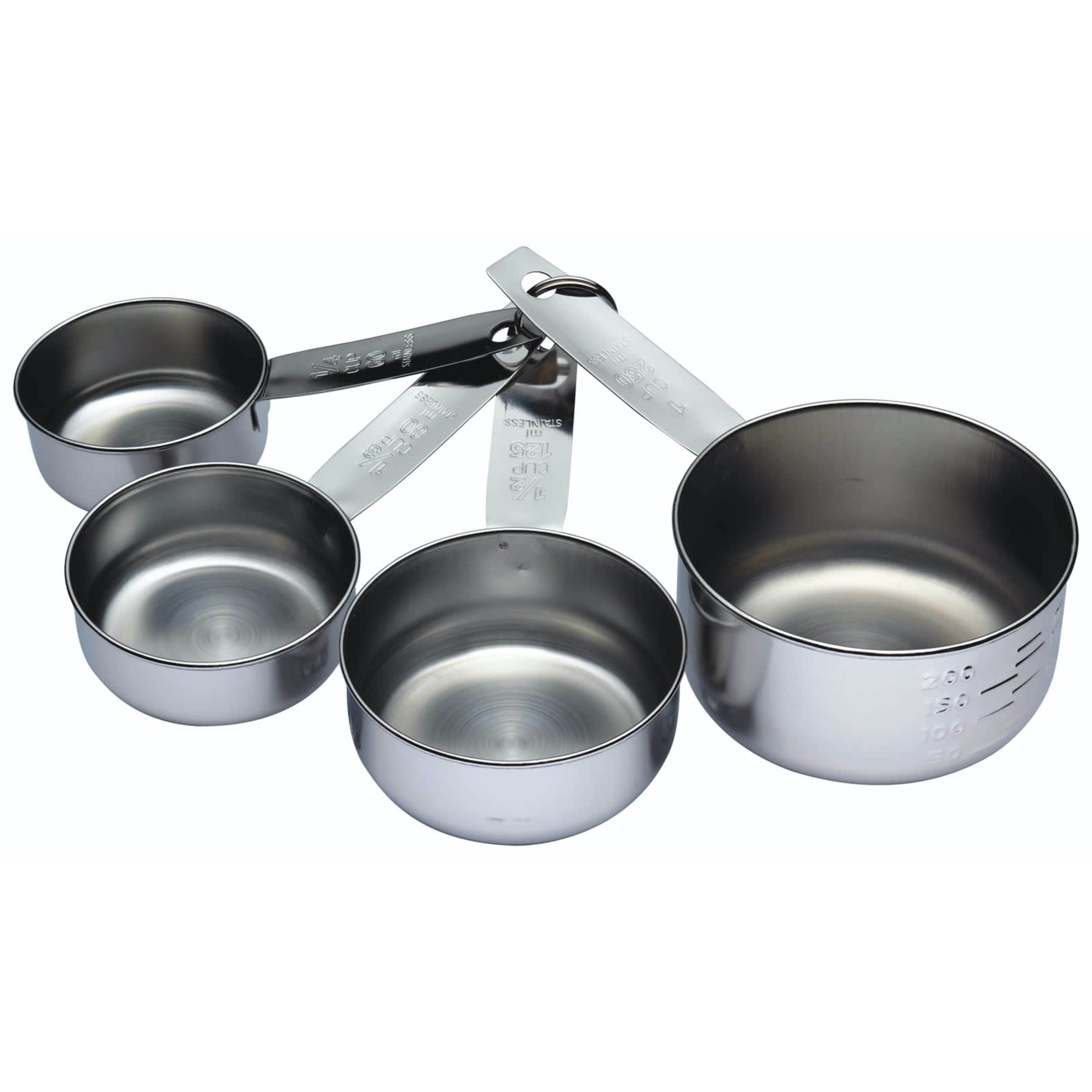 KitchenCraft 4 Piece Stainless Steel Measuring Cup Set