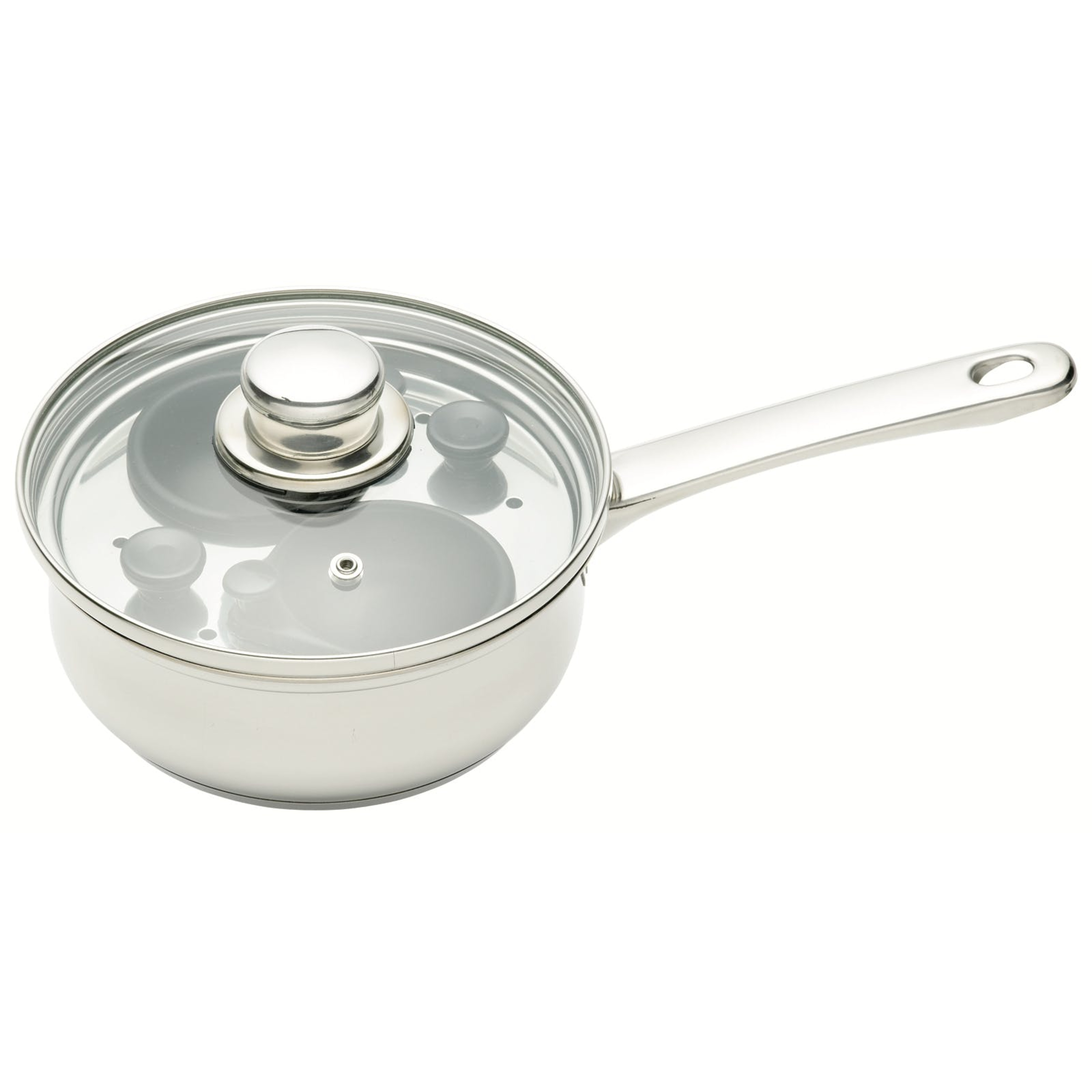 KitchenCraft Stainless Steel 2 Hole Egg Poacher - 16cm