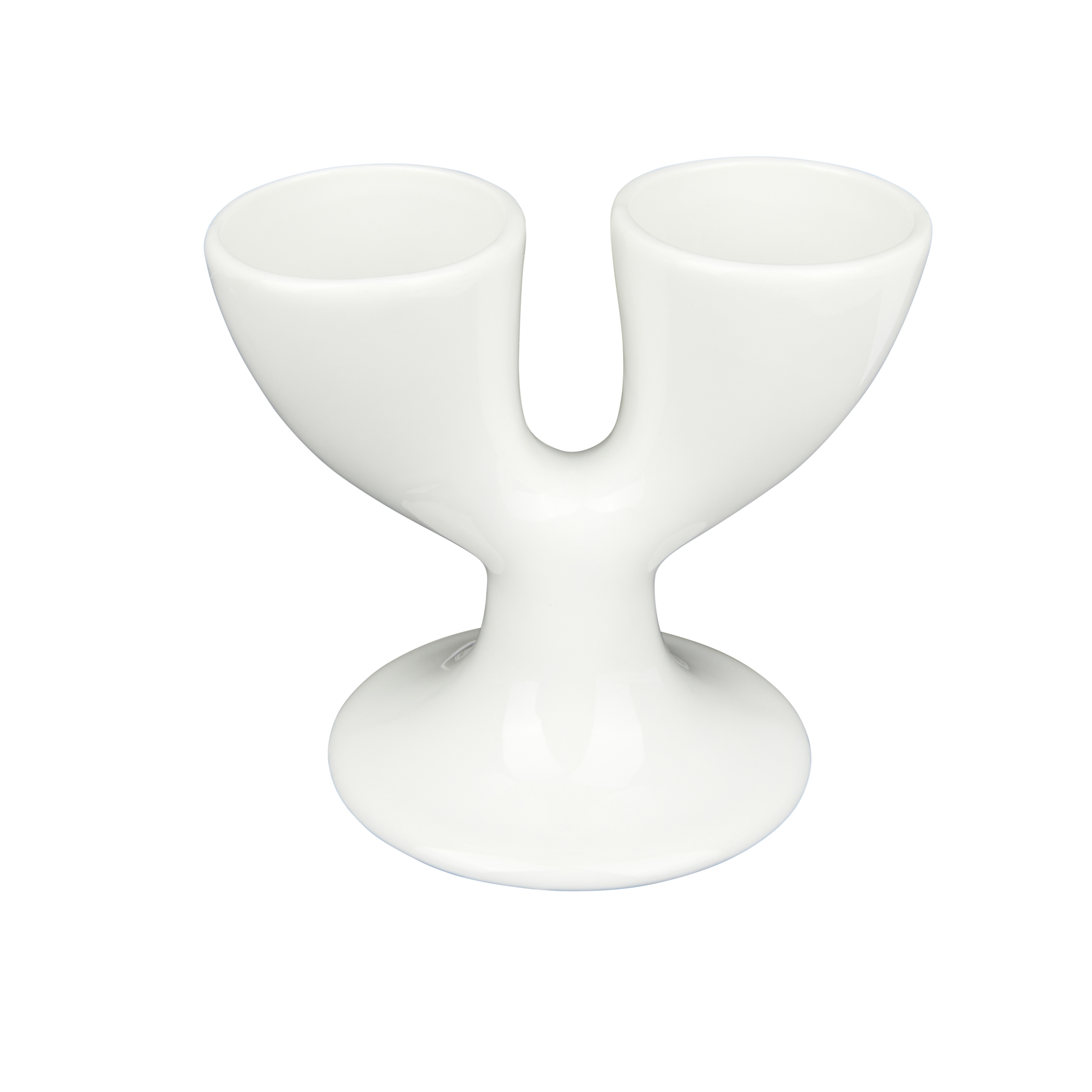 KitchenCraft Porcelain Double Egg Cup - White