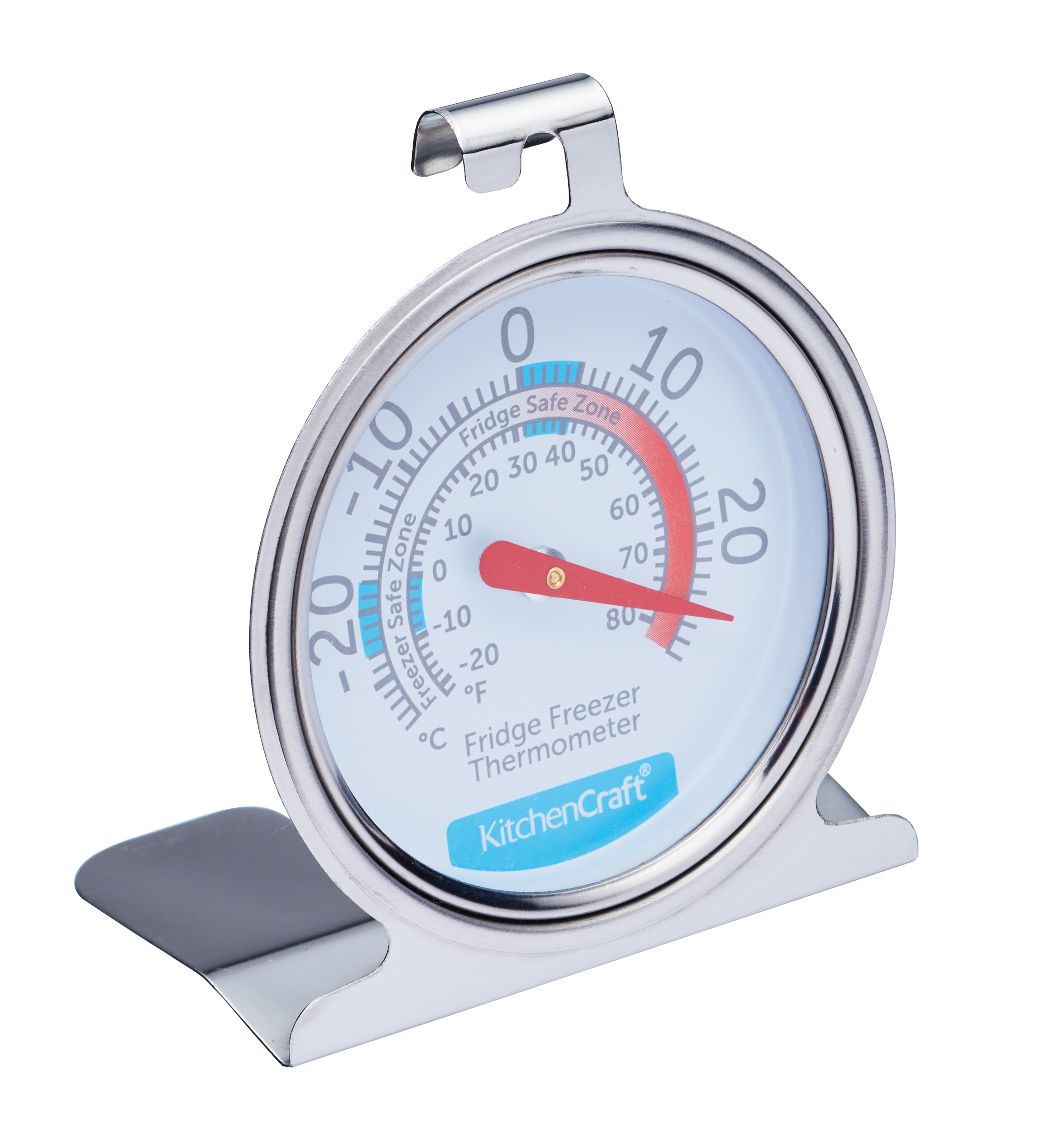 KitchenCraft Stainless Steel 8cm Fridge Thermometer