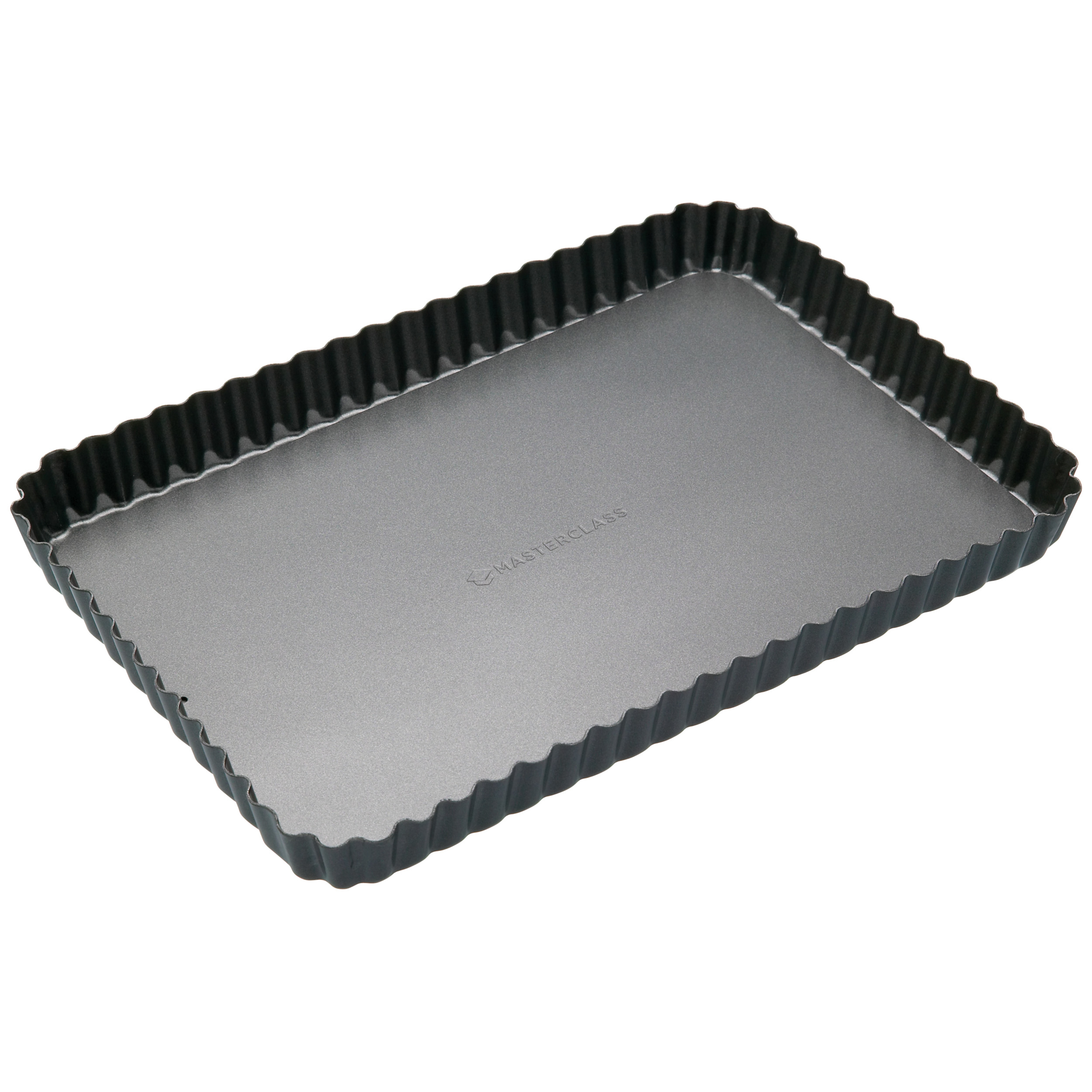 Masterclass Non-Stick Loose Base Fluted Flan Pan - 31 x 21cm