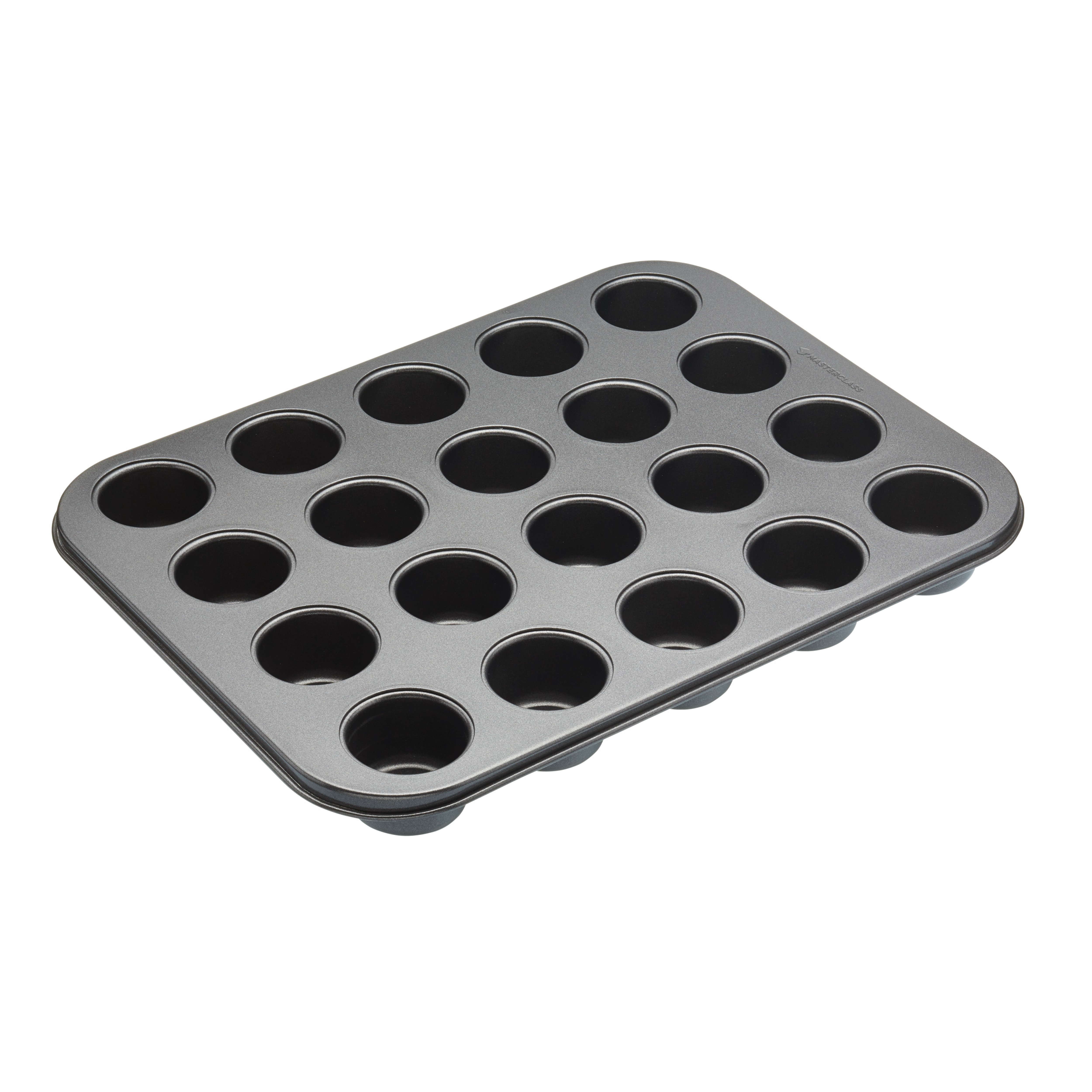 Masterclass Non-Stick Loose Base 20 Hole Mini Muffin Tray - 35 x 27cm