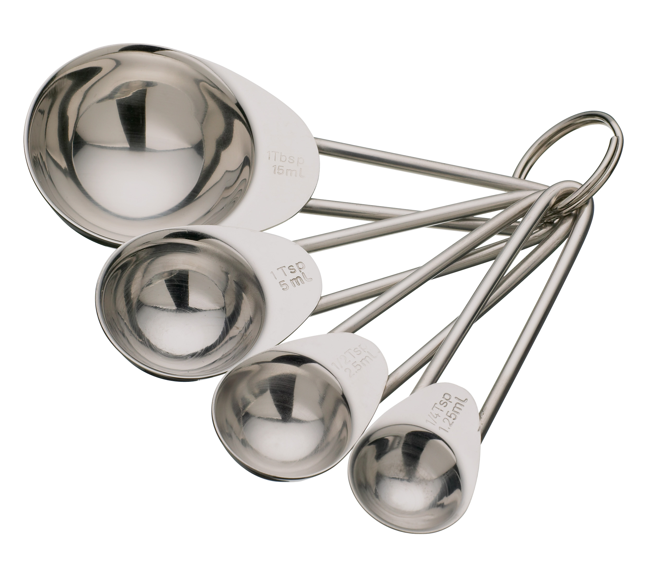 KitchenCraft 4 Piece Stainless Steel Measuring Spoon Set