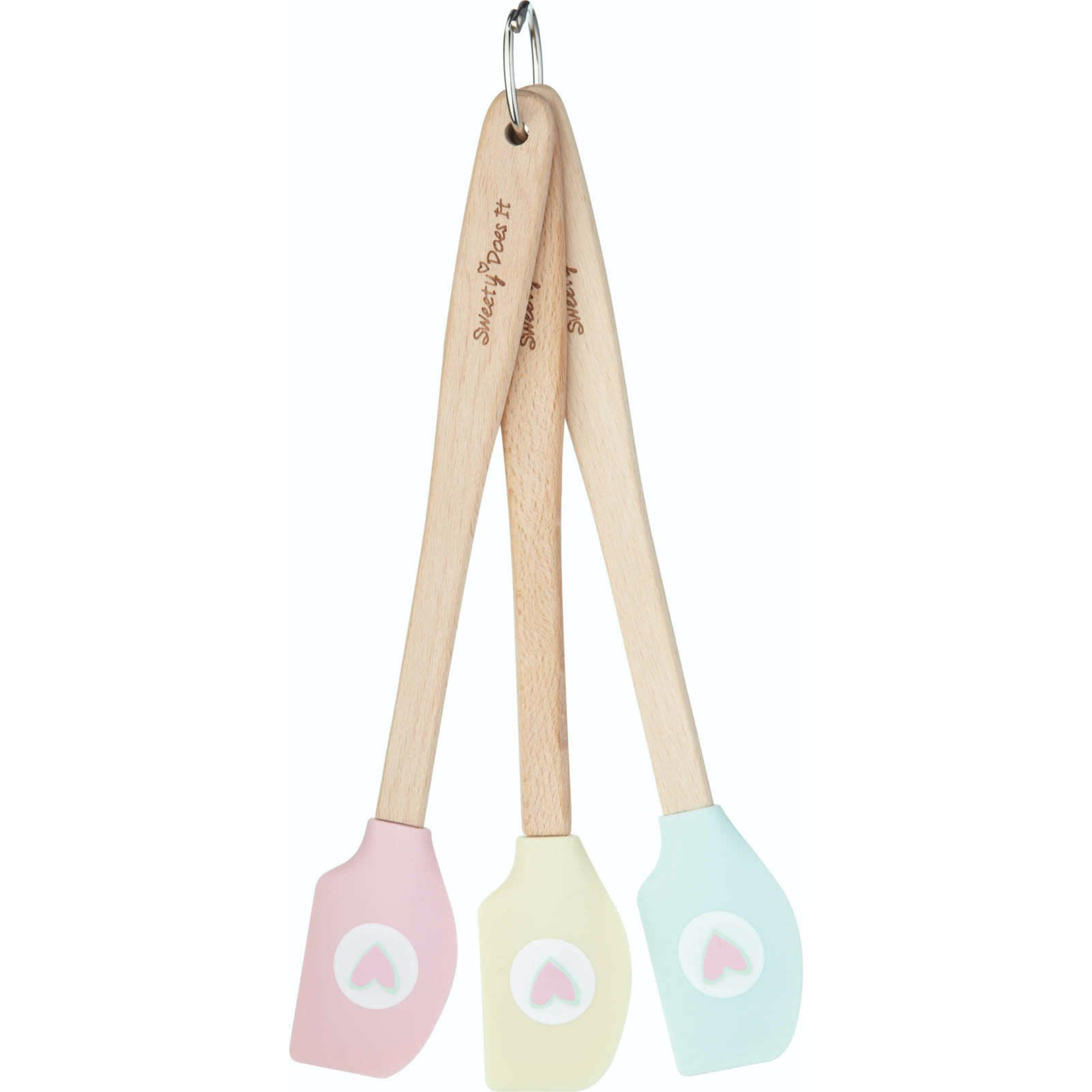 KitchenCraft Sweetly Does It 3 Piece 20cm Silicone Spatula Set