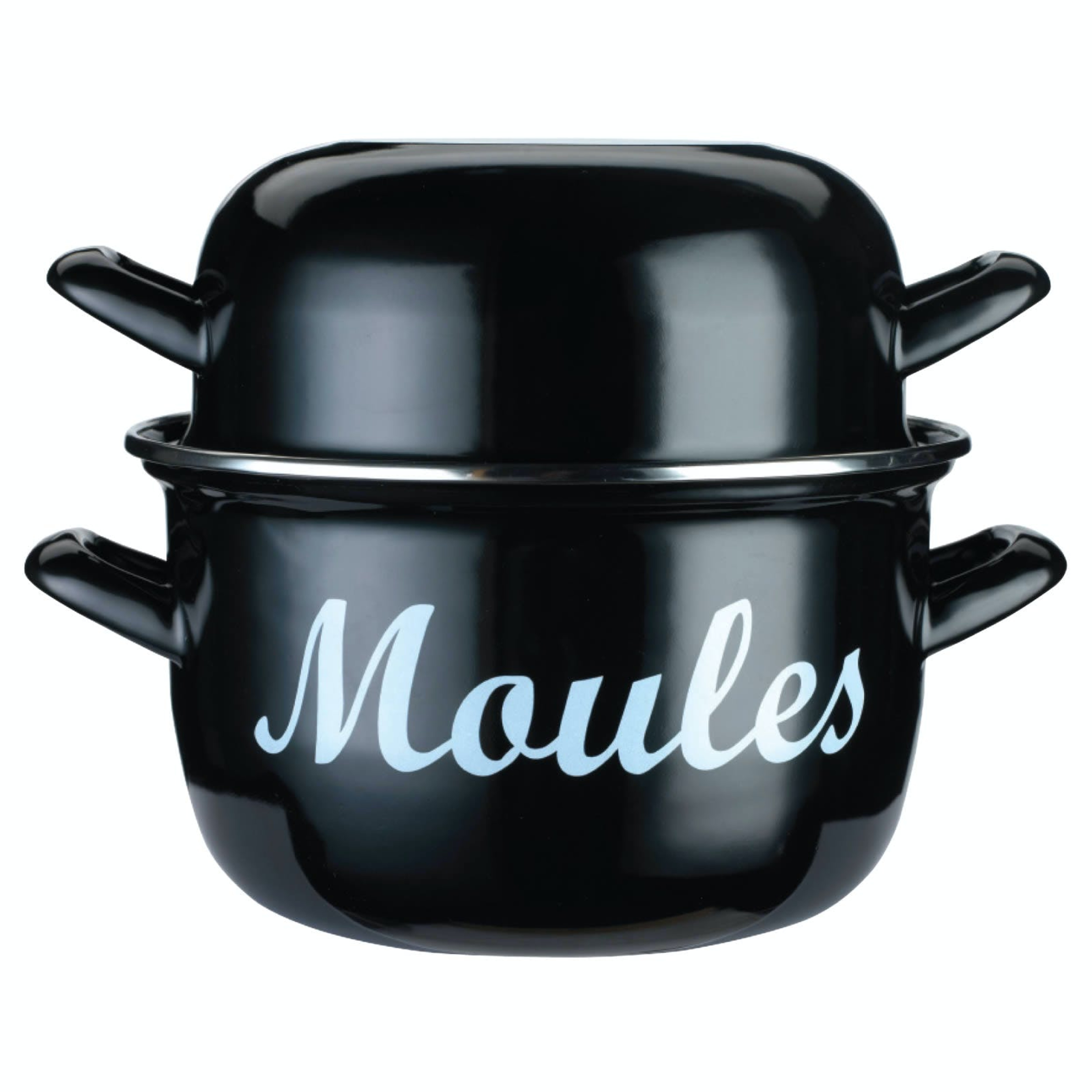 KitchenCraft World of Flavours Enamelled Steel Mussel Pot - 24cm