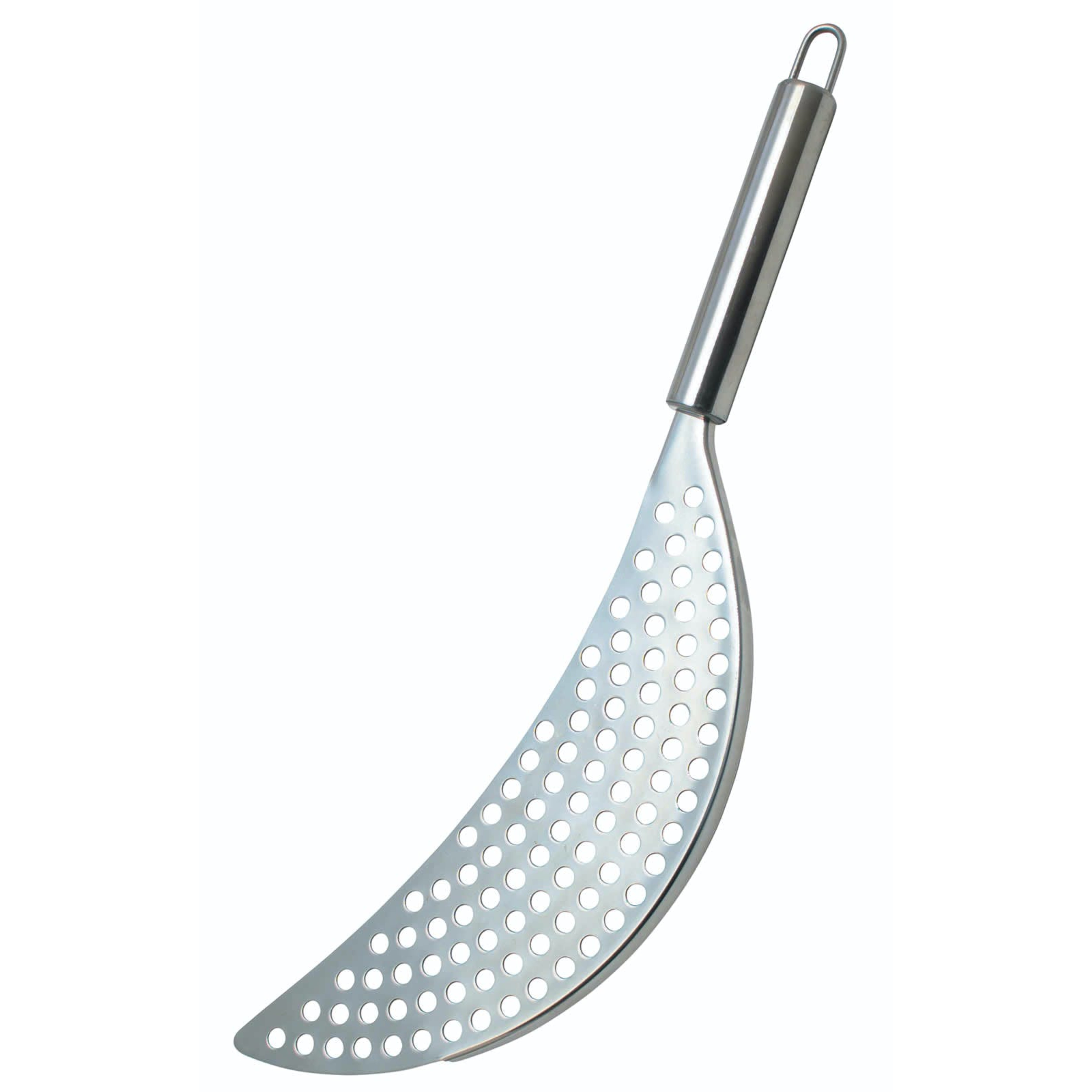 KitchenCraft Stainless Steel Crescent Shaped Pan Strainer