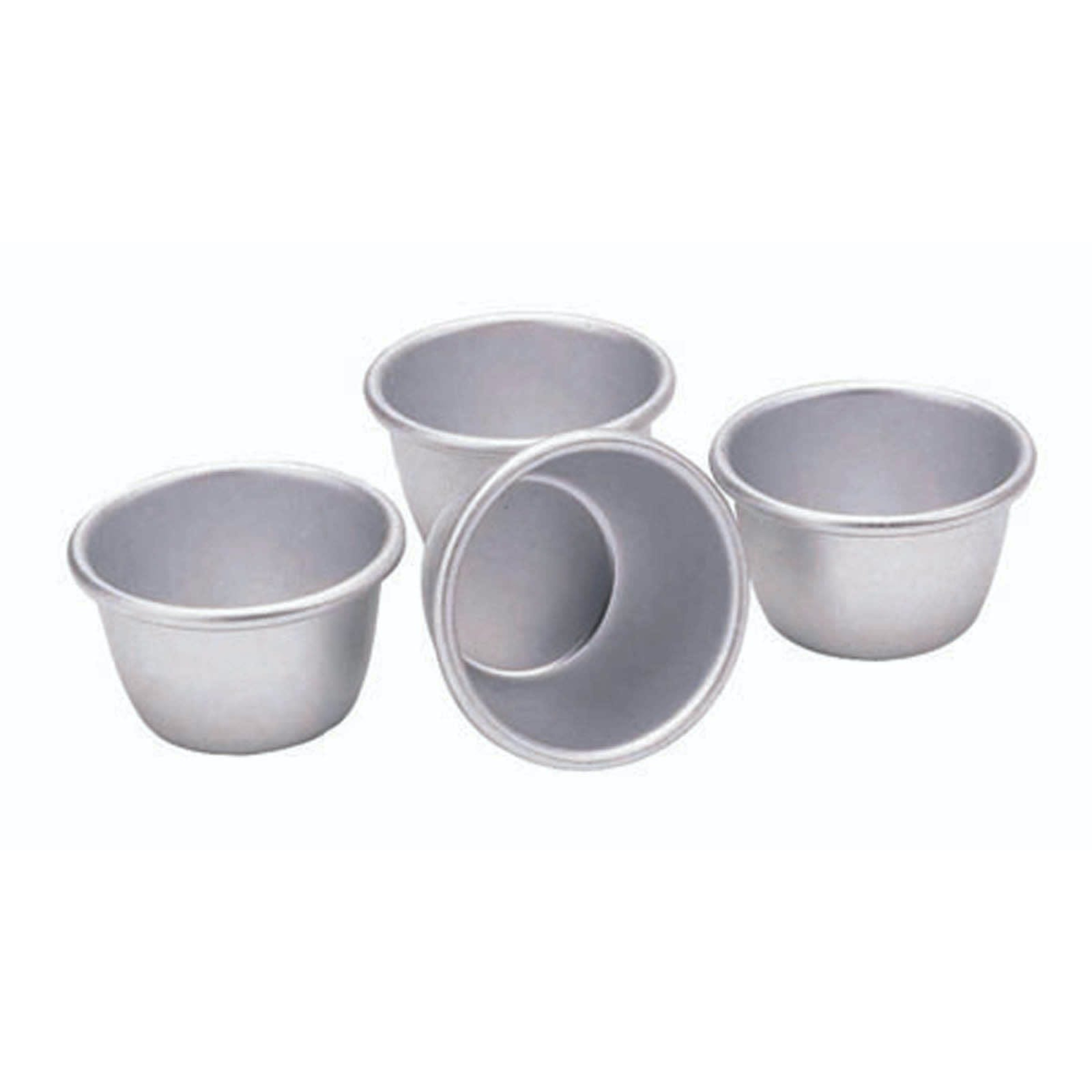 KitchenCraft Anodised Aluminium Mini Pudding Moulds - 7.5cm