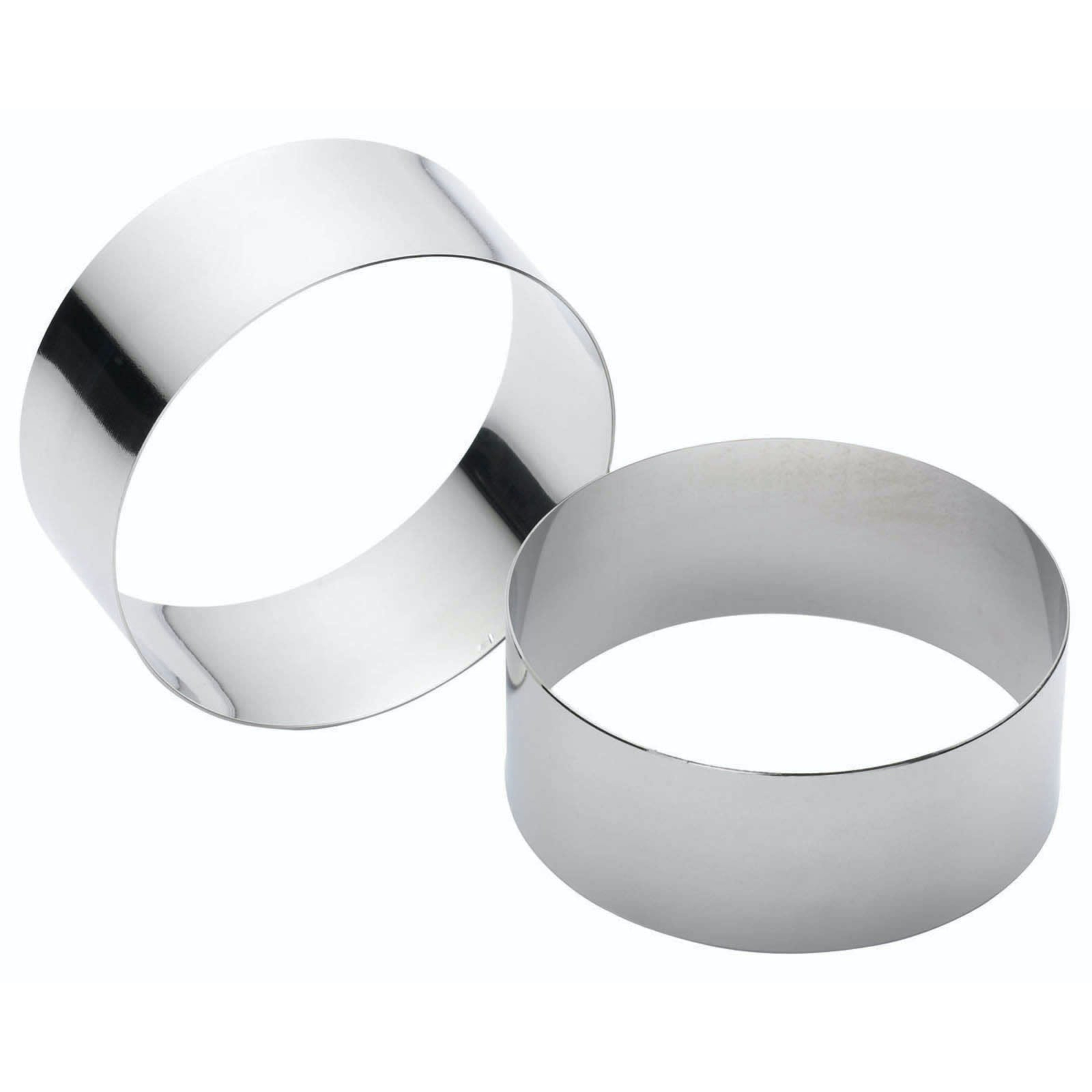 KitchenCraft 2 x Stainless Steel Cooking Rings - 9cm
