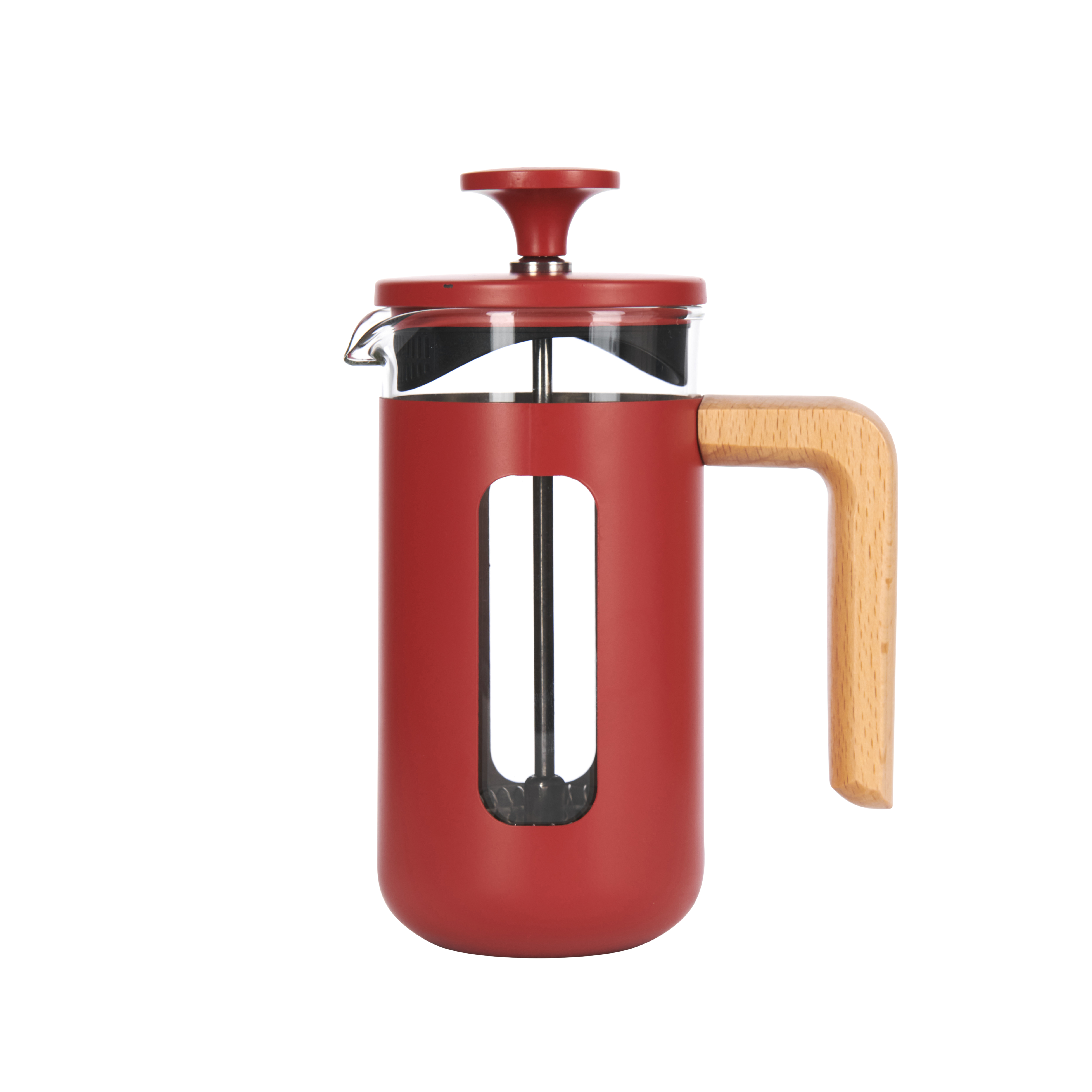 La Cafetiere Pisa 3 Cup Stainless Steel Cafetiere - Red