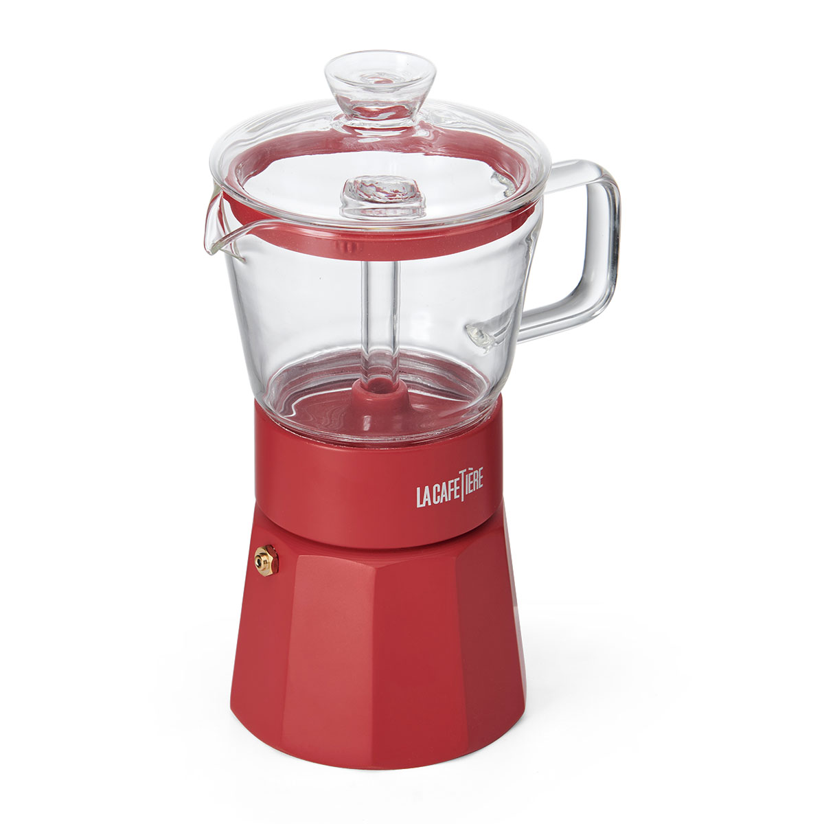 La Cafetiere Verona 6 Cup Glass Espresso Maker - Red