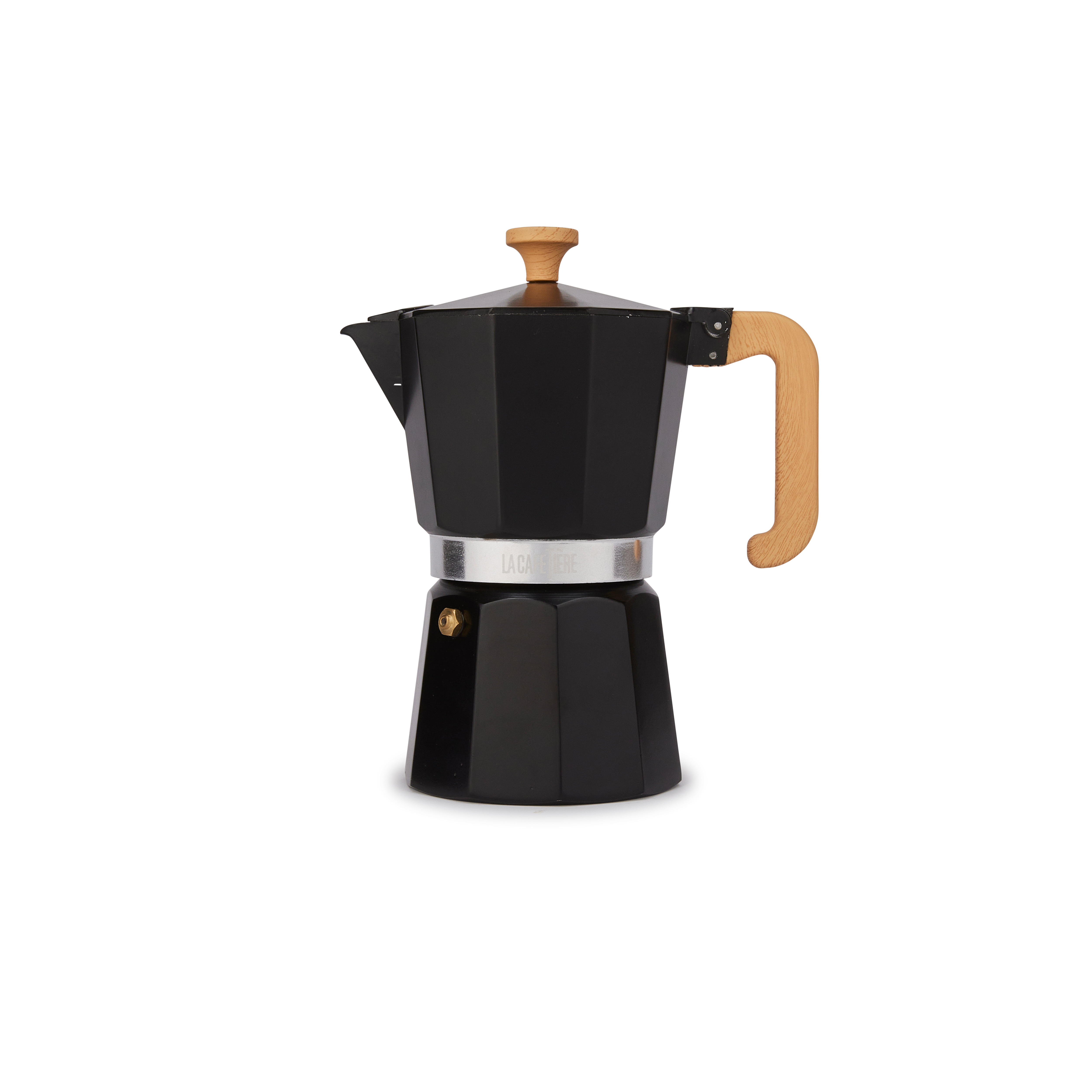 La Cafetiere Venice 6 Cup Aluminium Espresso Maker - Black