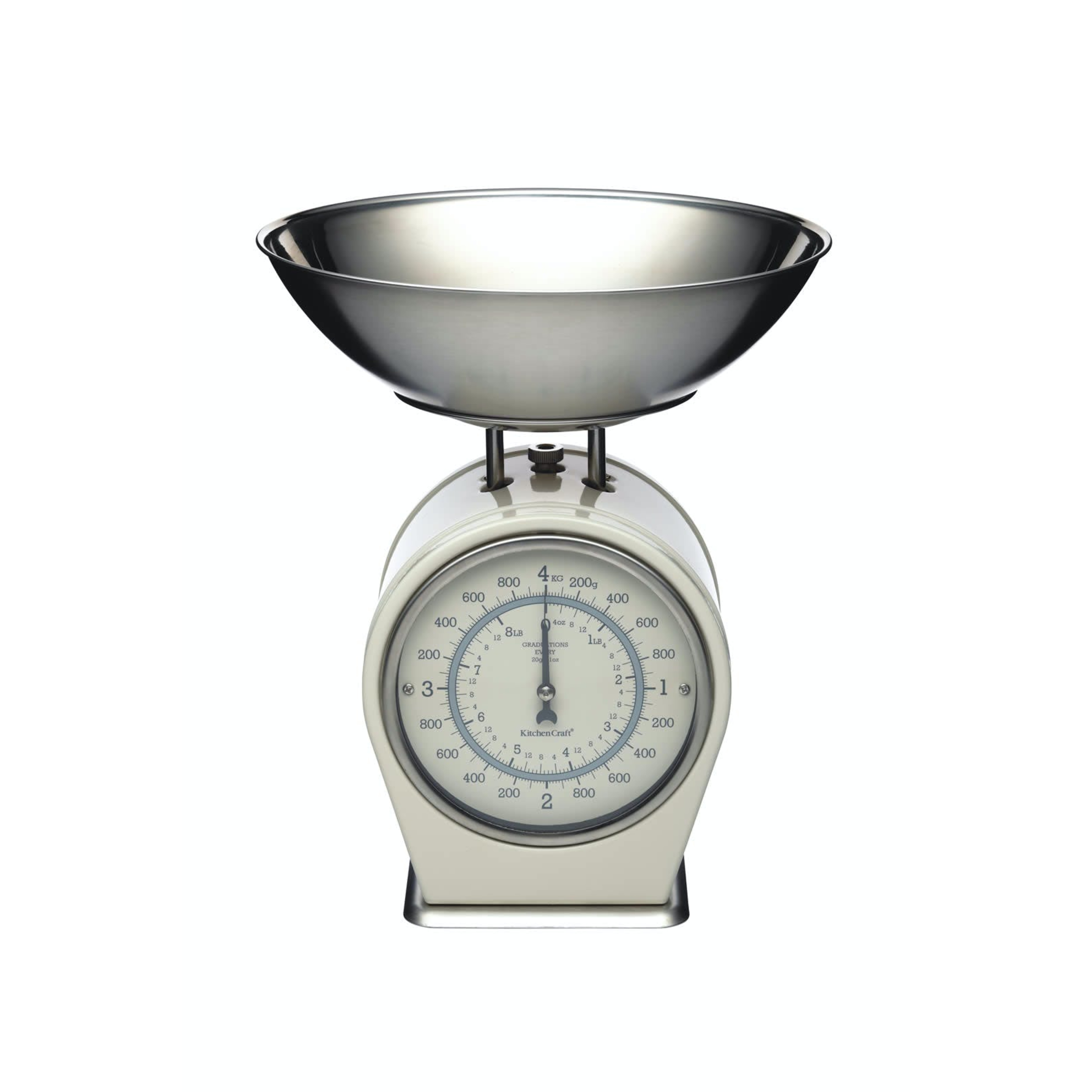 KitchenCraft Living Nostalgia 4kg Mechanical Scales - Antique Cream