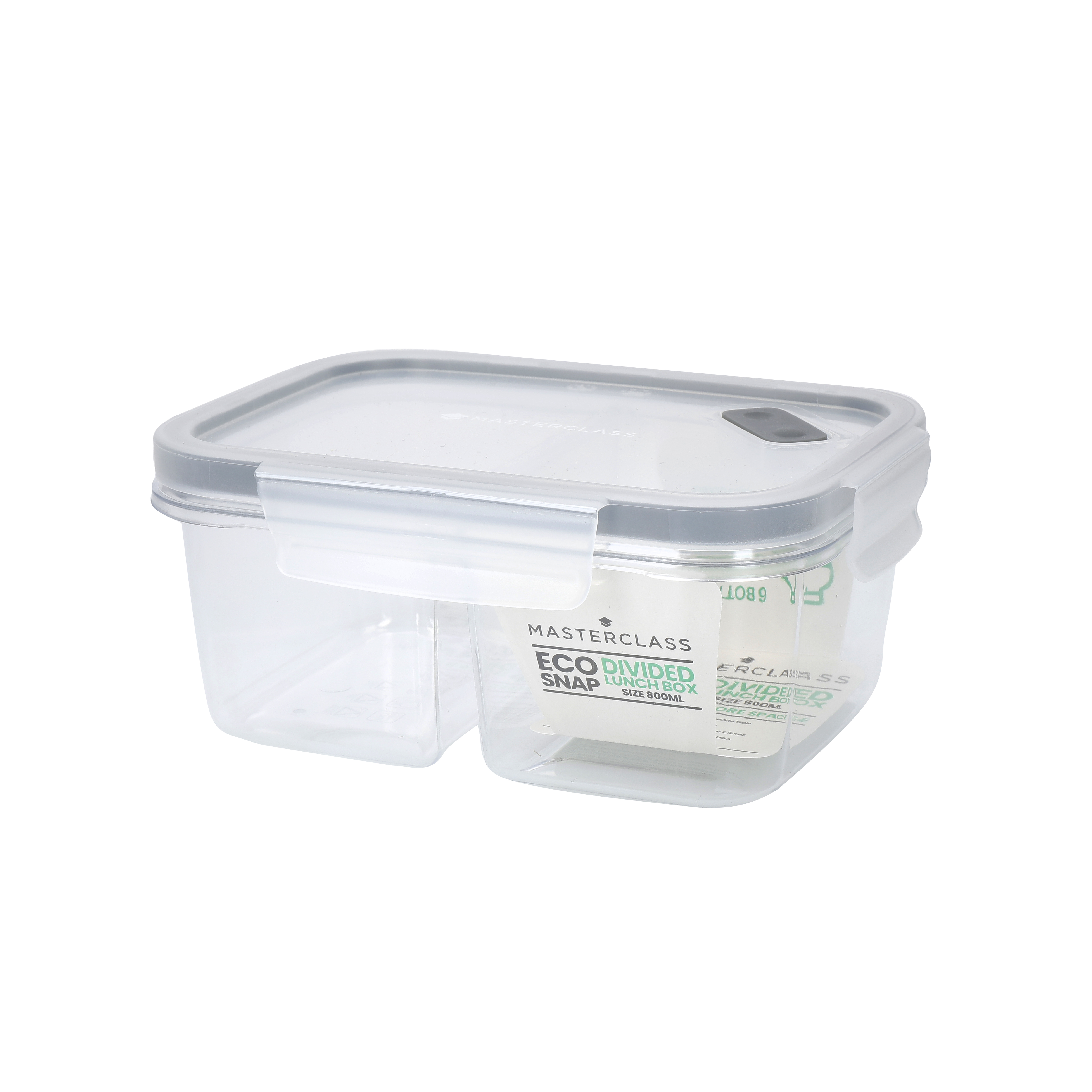 Masterclass Recycled Eco Snap Food Storage Container with Removable Divider - 800ml